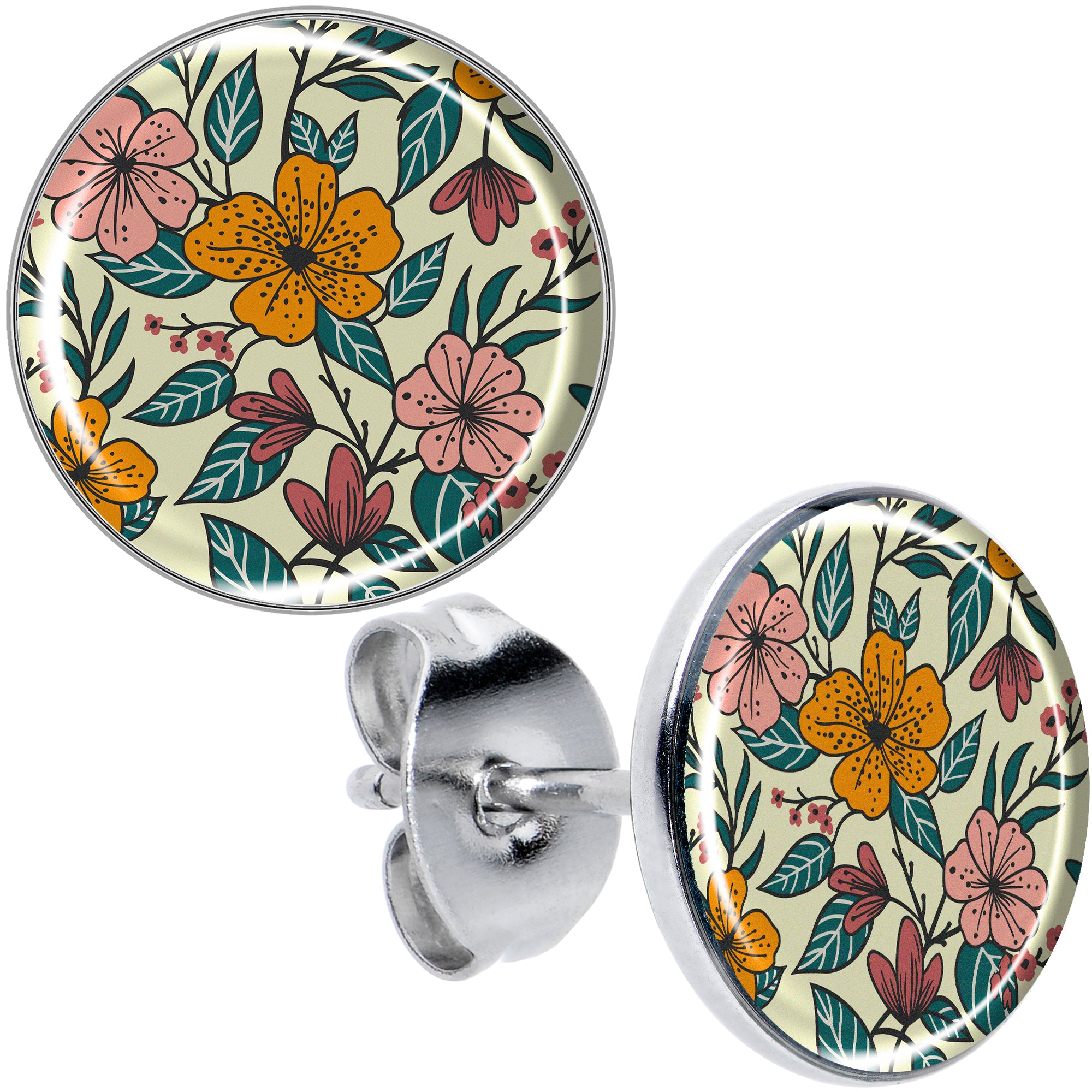 Blossom Creation Wildflower Flowers Stud Earrings