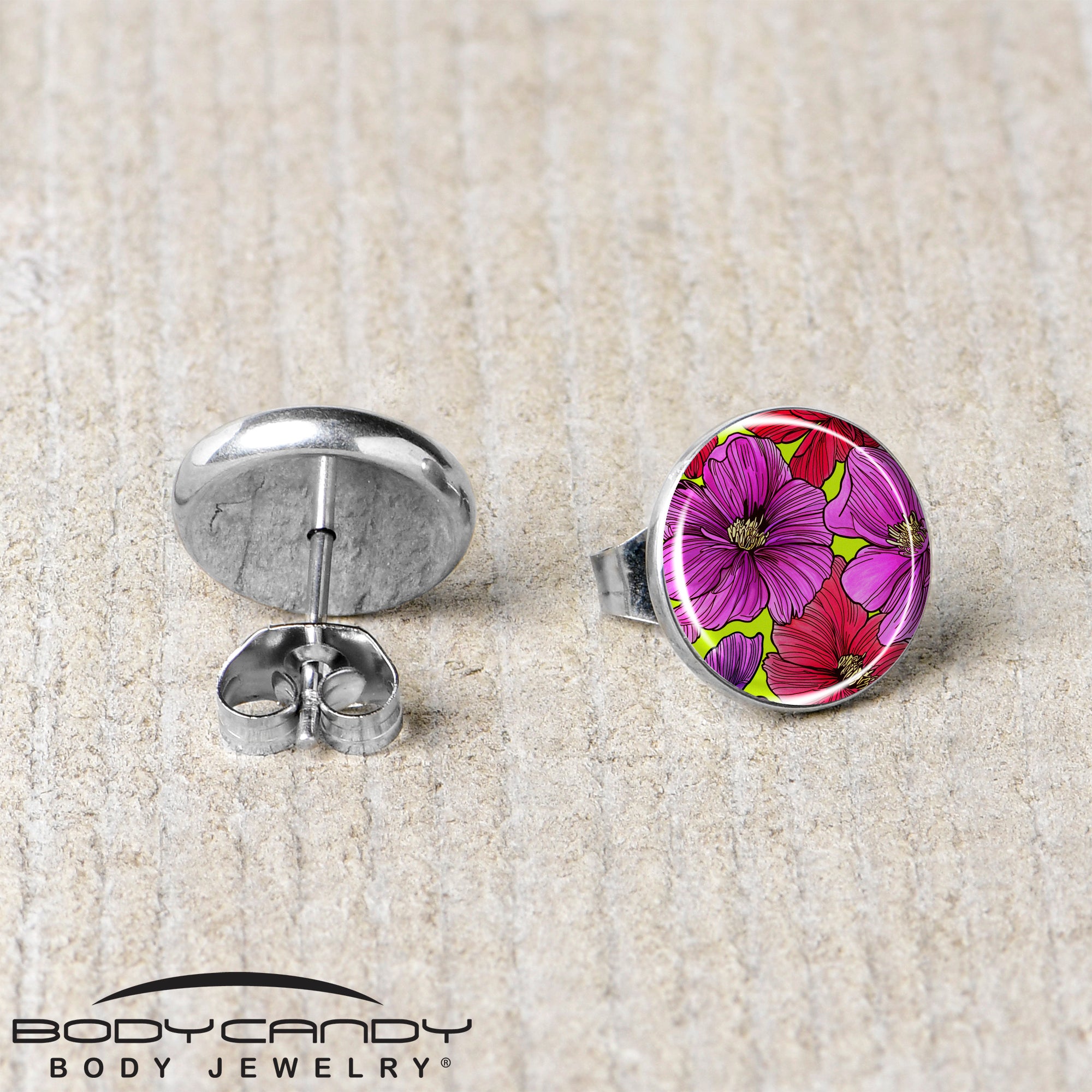 Blossom Creation Tropical Floral Flowers Stud Earrings