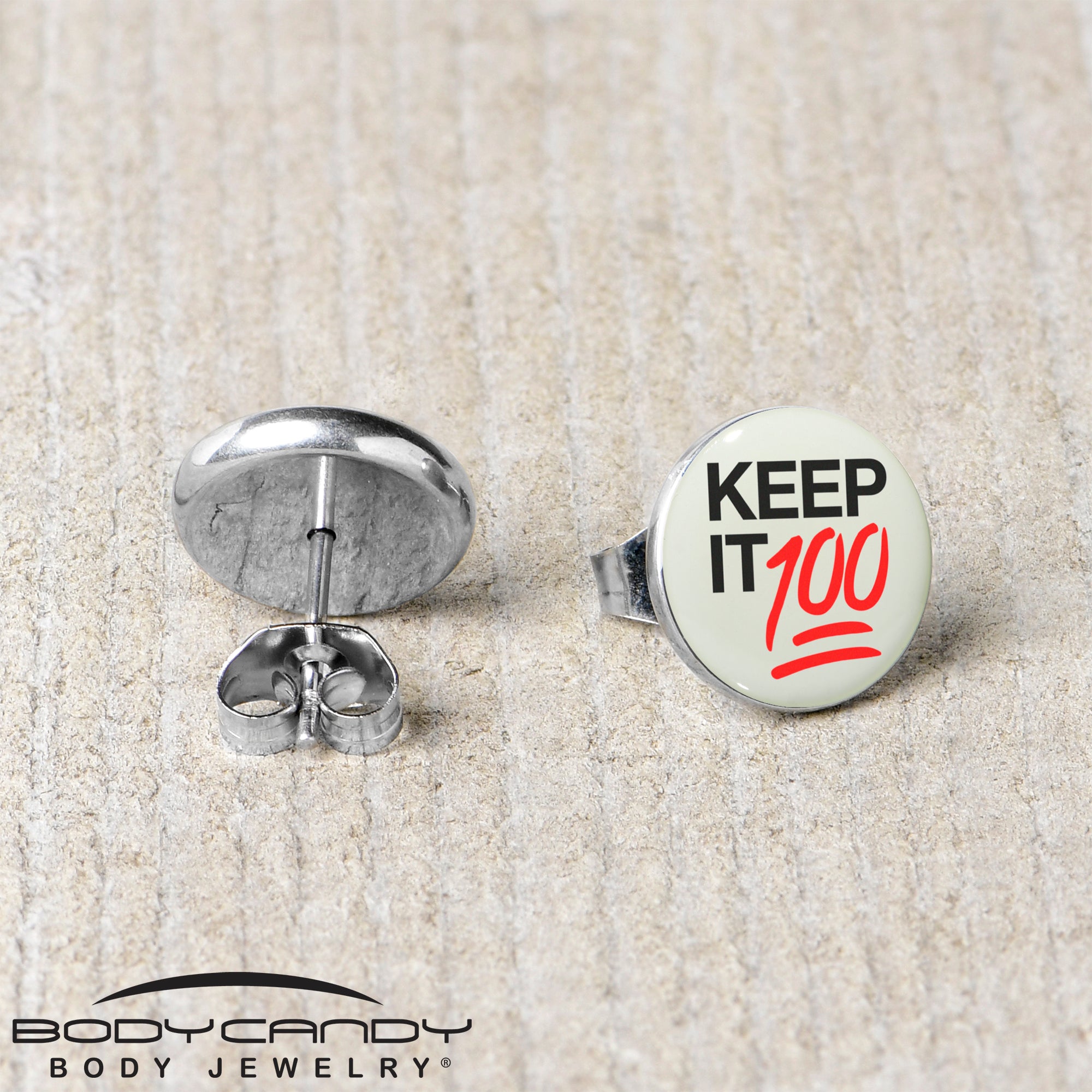 Keep it 100 Glow in the Dark Stud Earrings