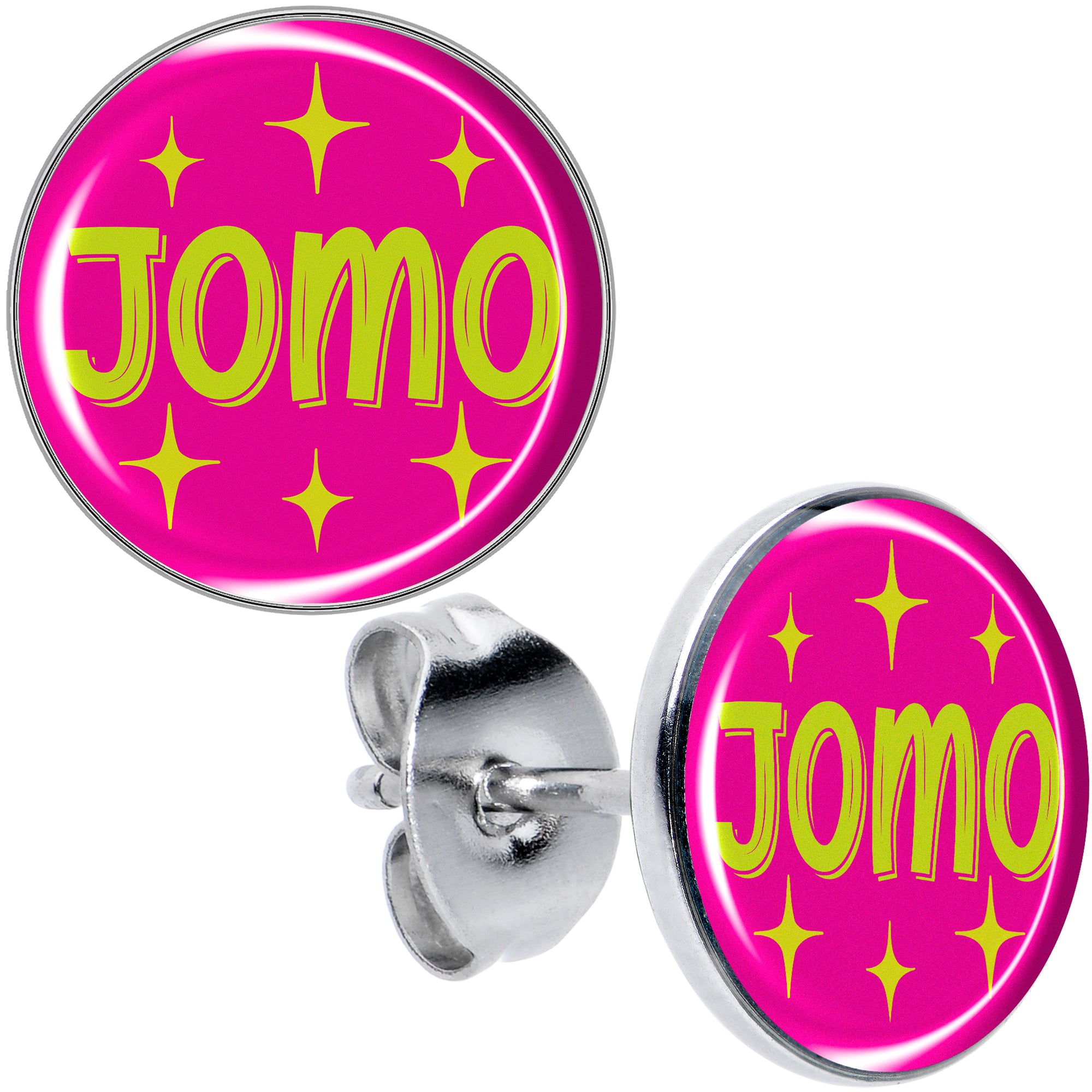 Pink JOMO Stud Earrings