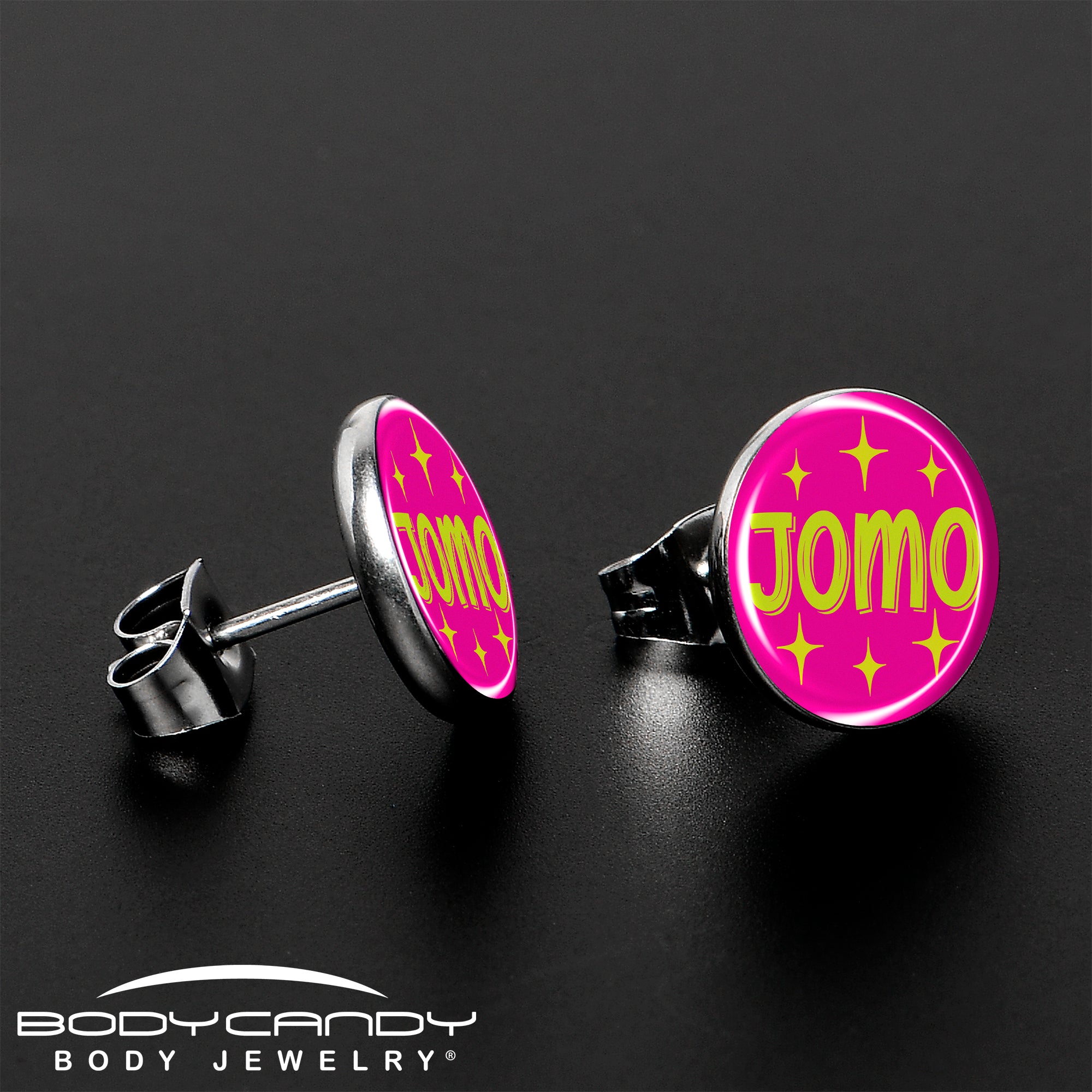 Pink JOMO Stud Earrings