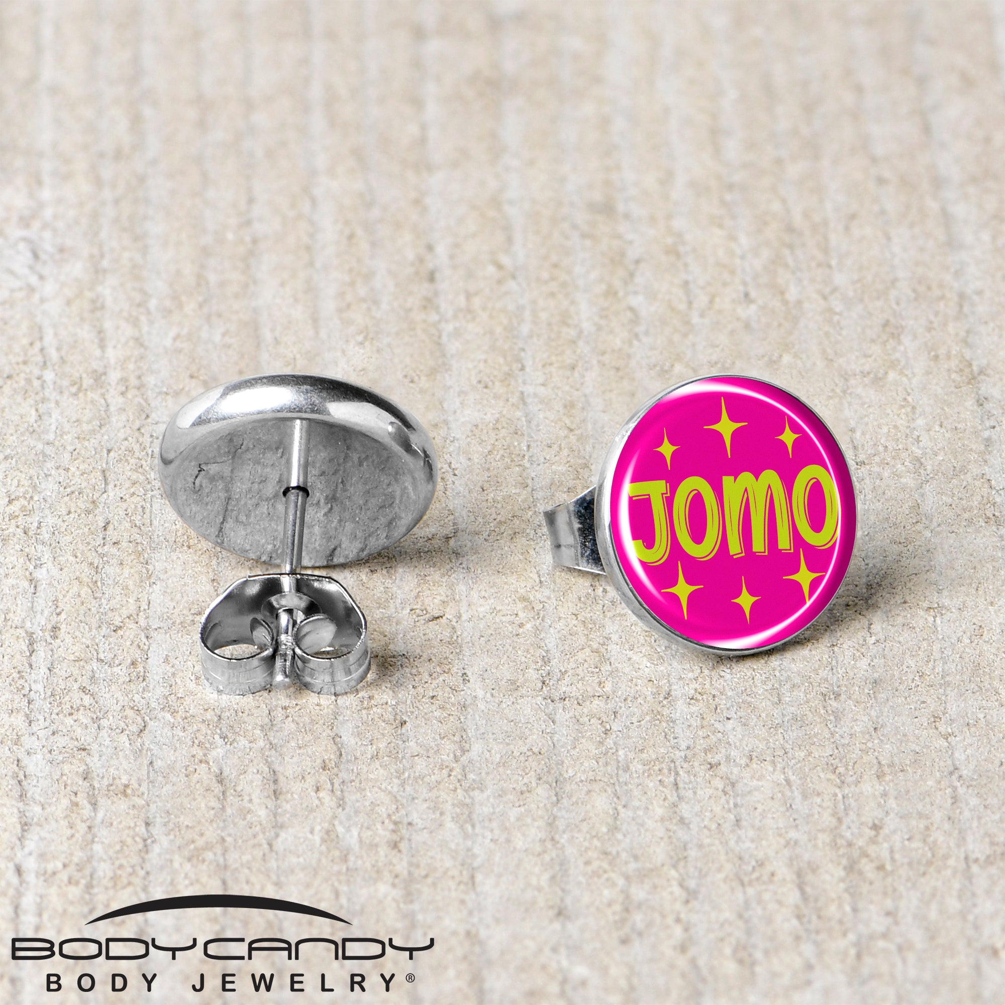 Pink JOMO Stud Earrings