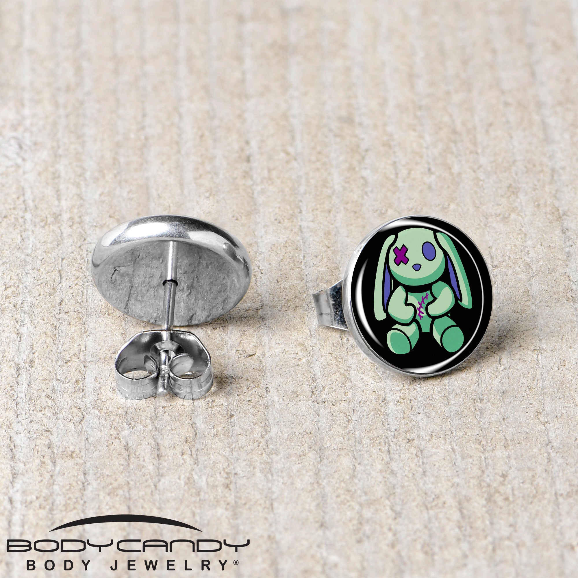 Zombie Bunny Stud Earrings