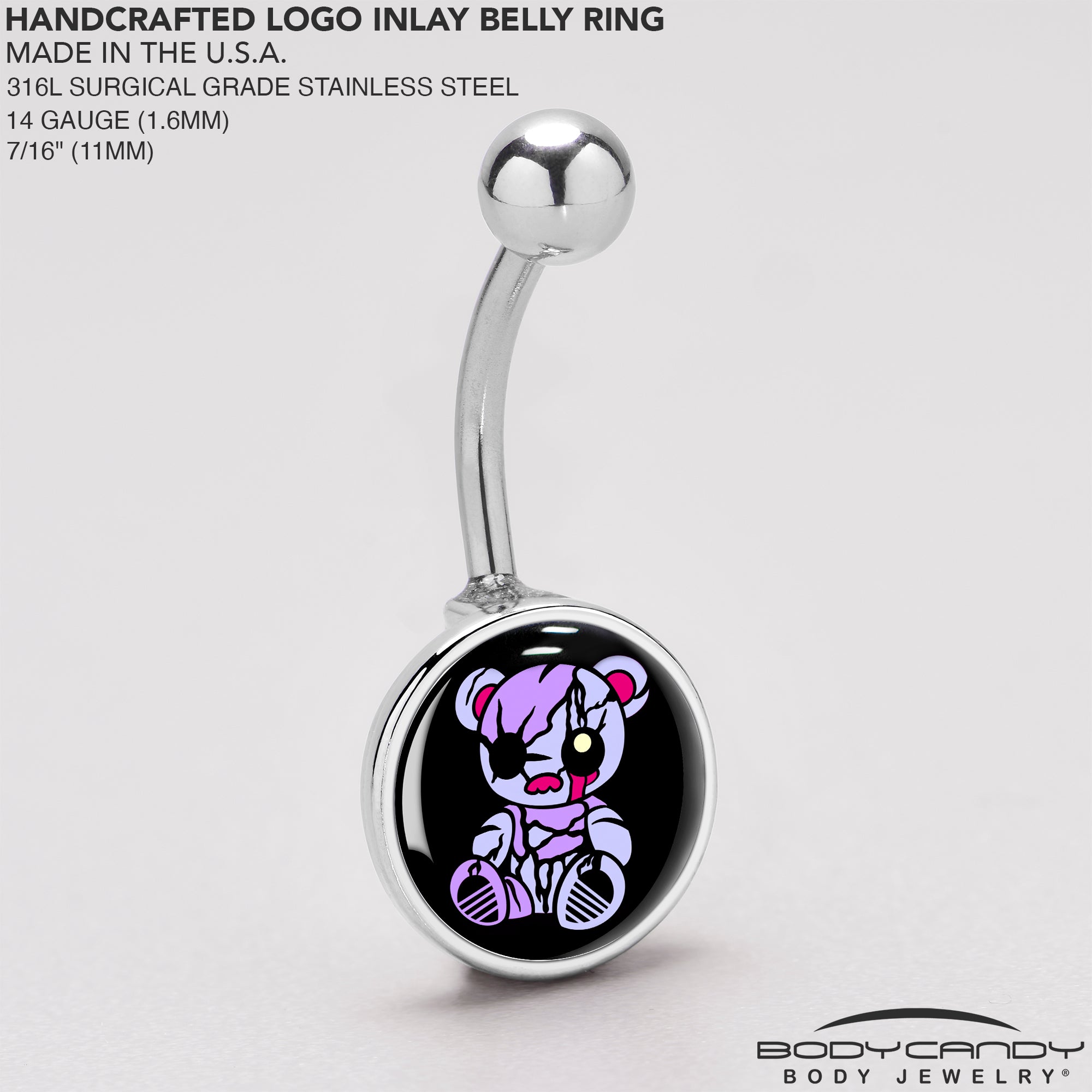 Attitude Teddy Bear Belly Ring