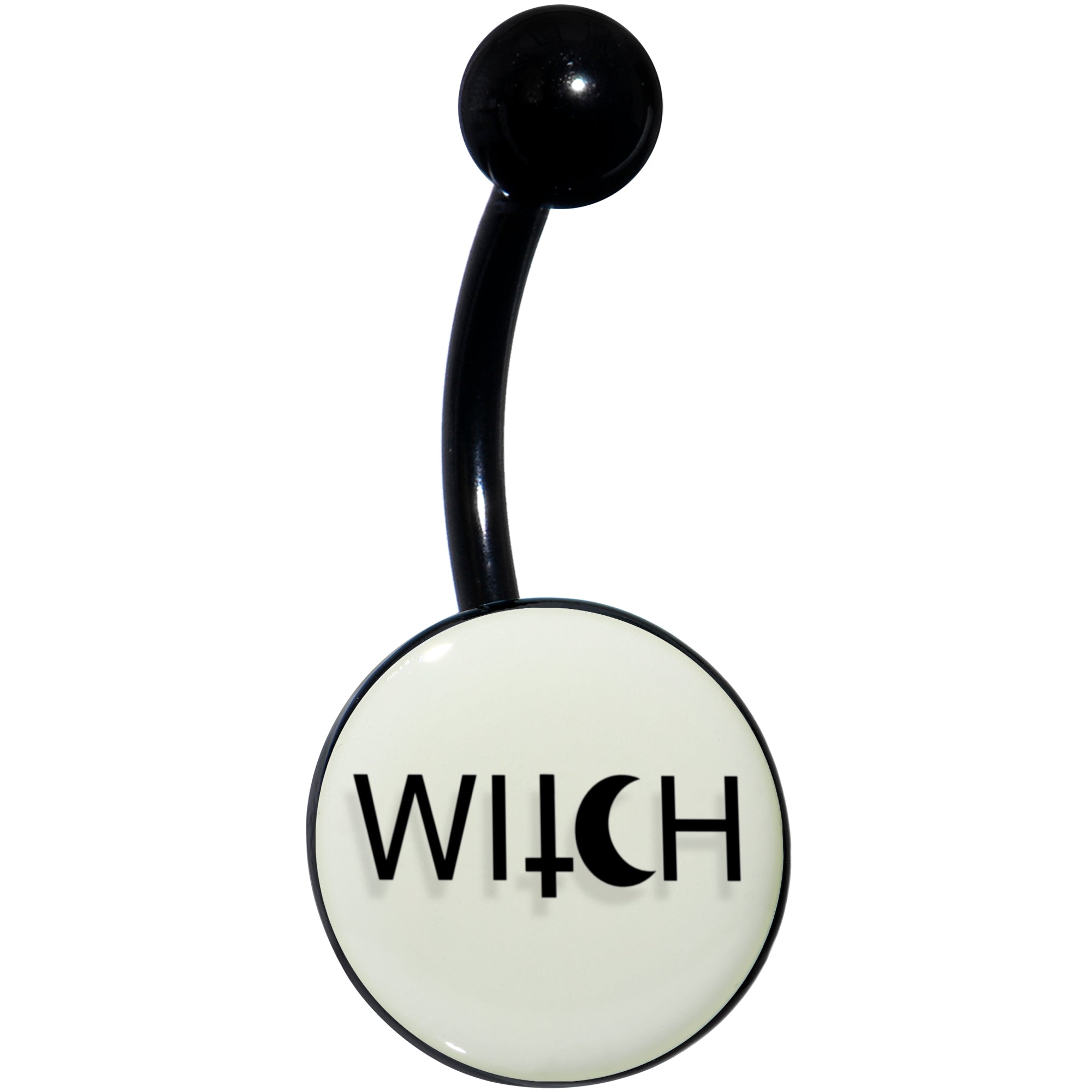 glowing witch belly ring with mystical charm