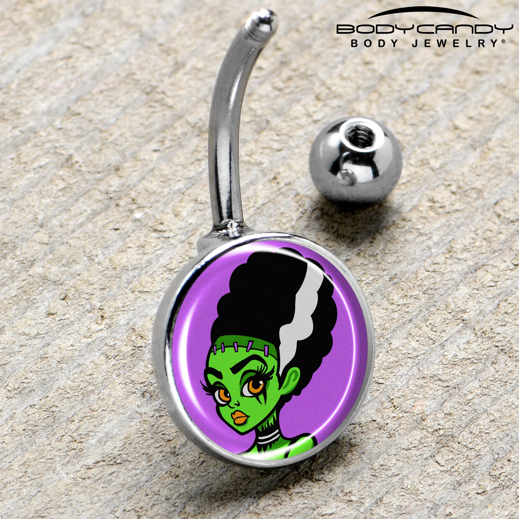 Spooky Bride of Frankenstein Belly Ring ? Perfect for Halloween