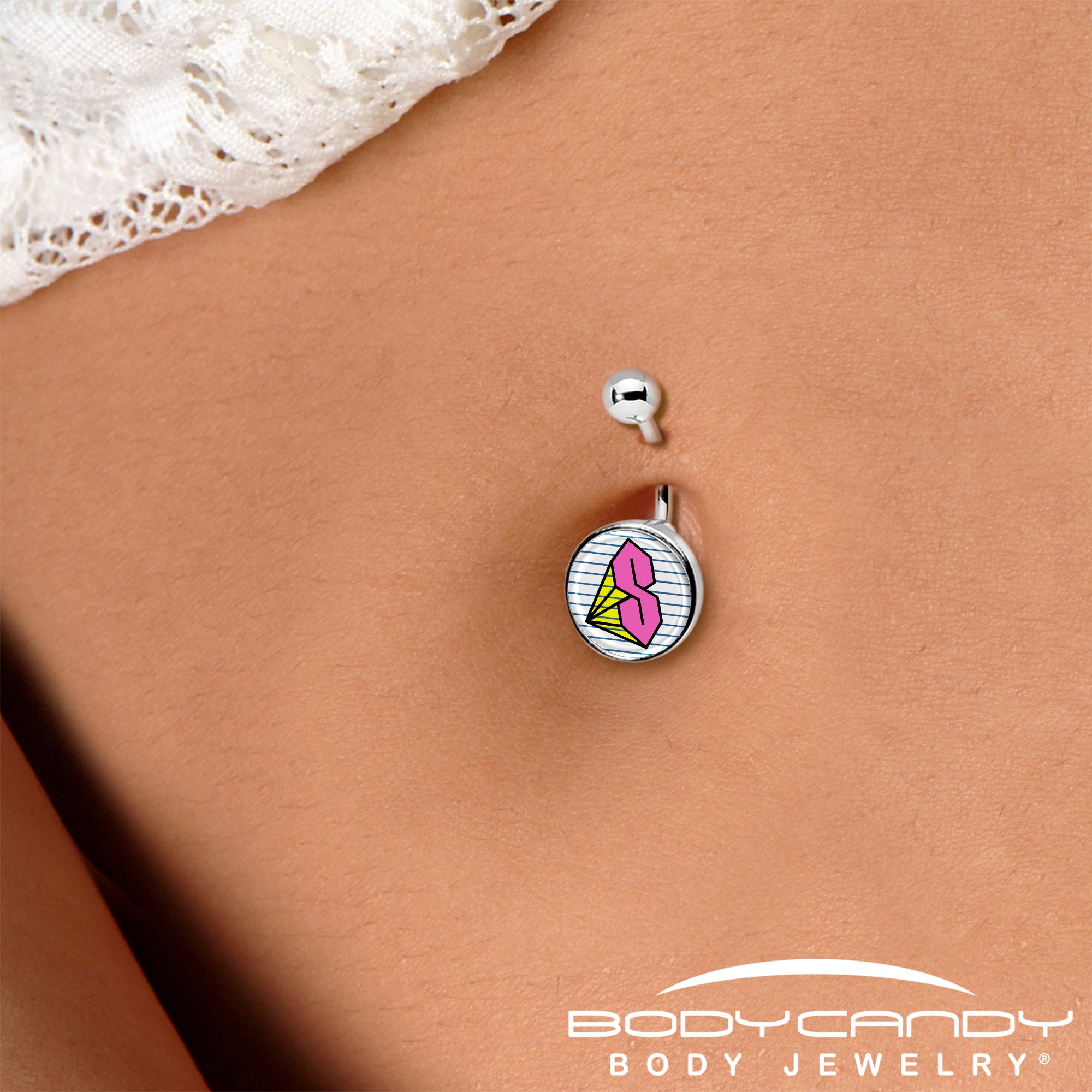 Hot Pink Cool S Belly Ring