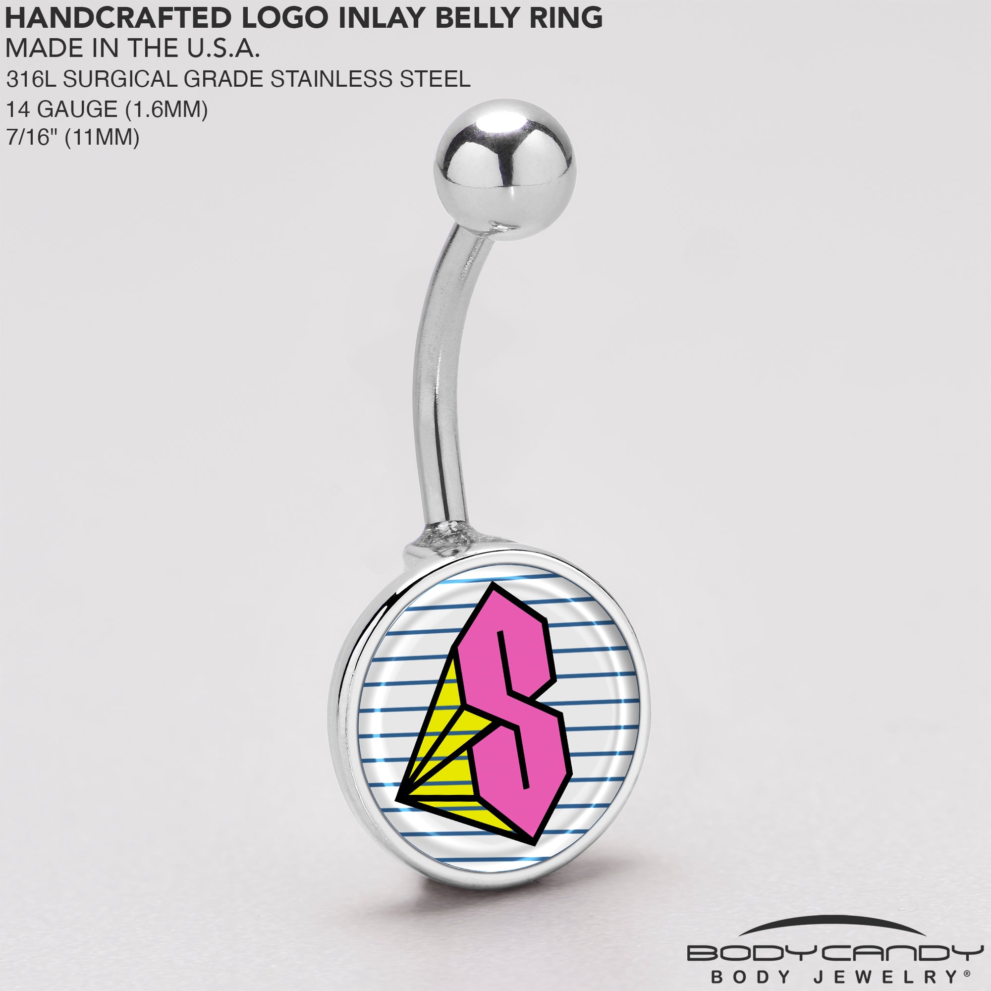 Hot Pink Cool S Belly Ring