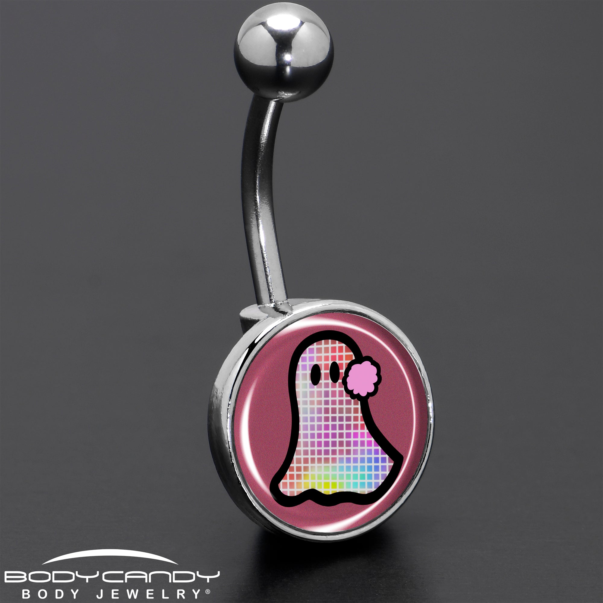 Disco Spirit Ghost Belly Ring Made in USA