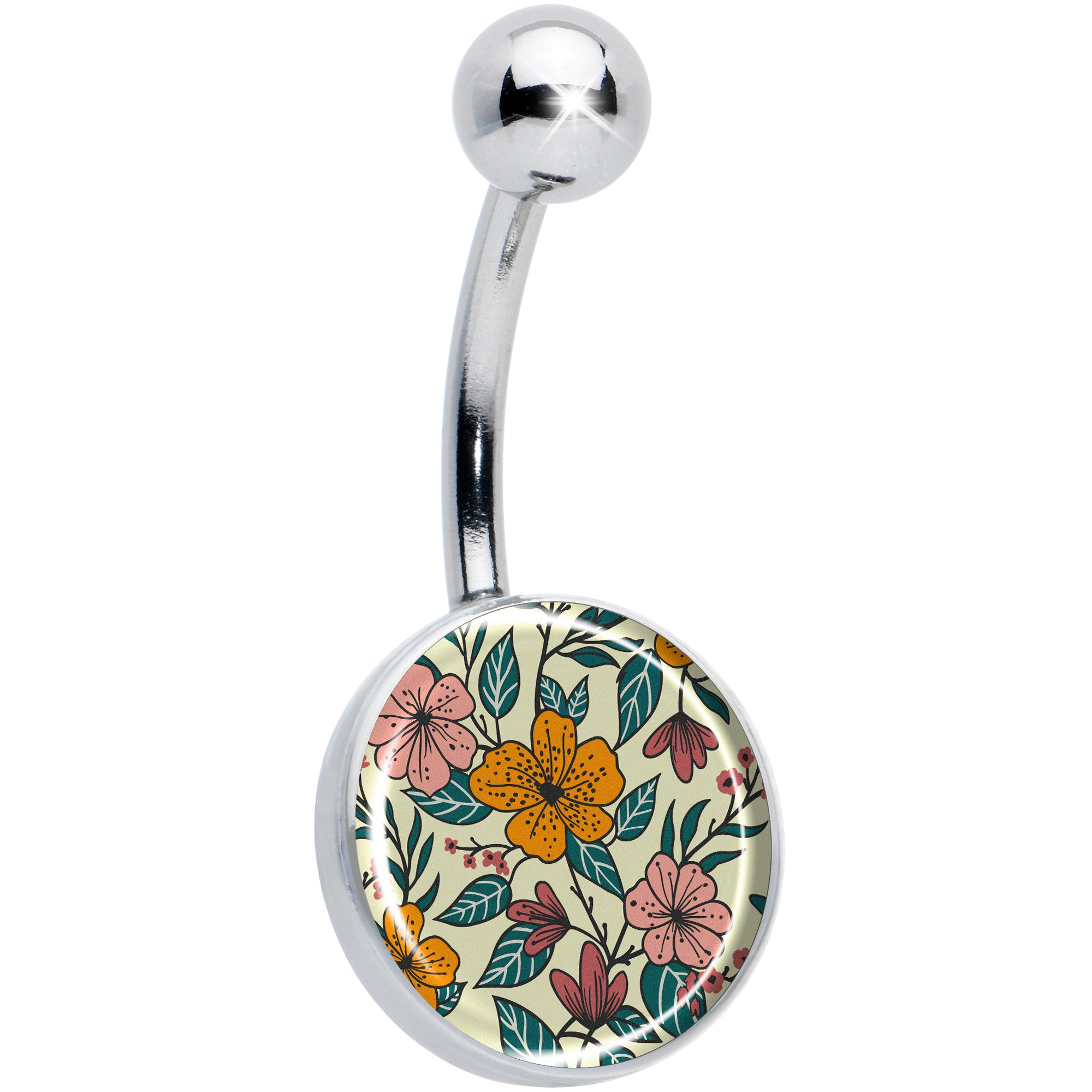 Blossom Creation Wildflower Flowers Belly Ring