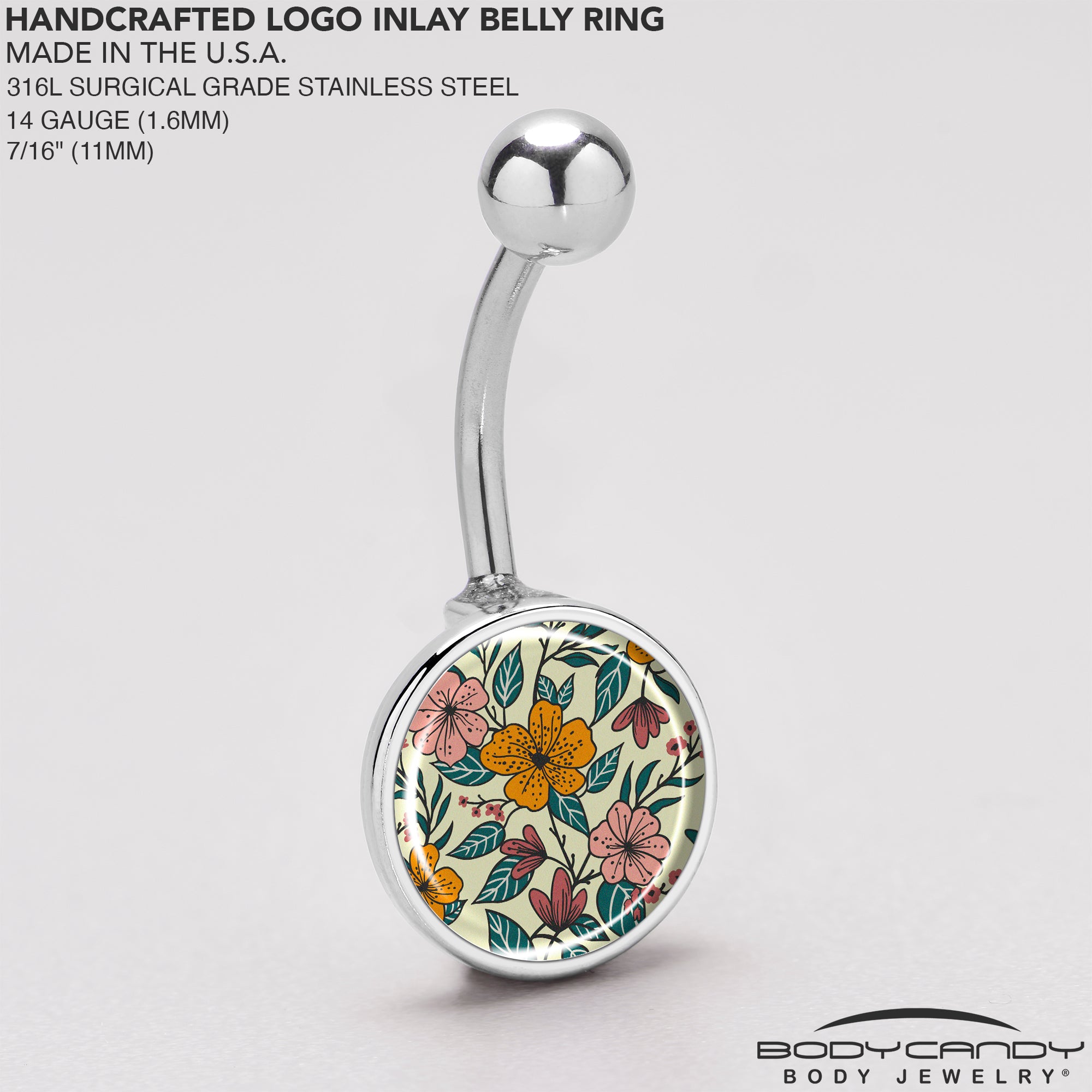 Blossom Creation Wildflower Flowers Belly Ring