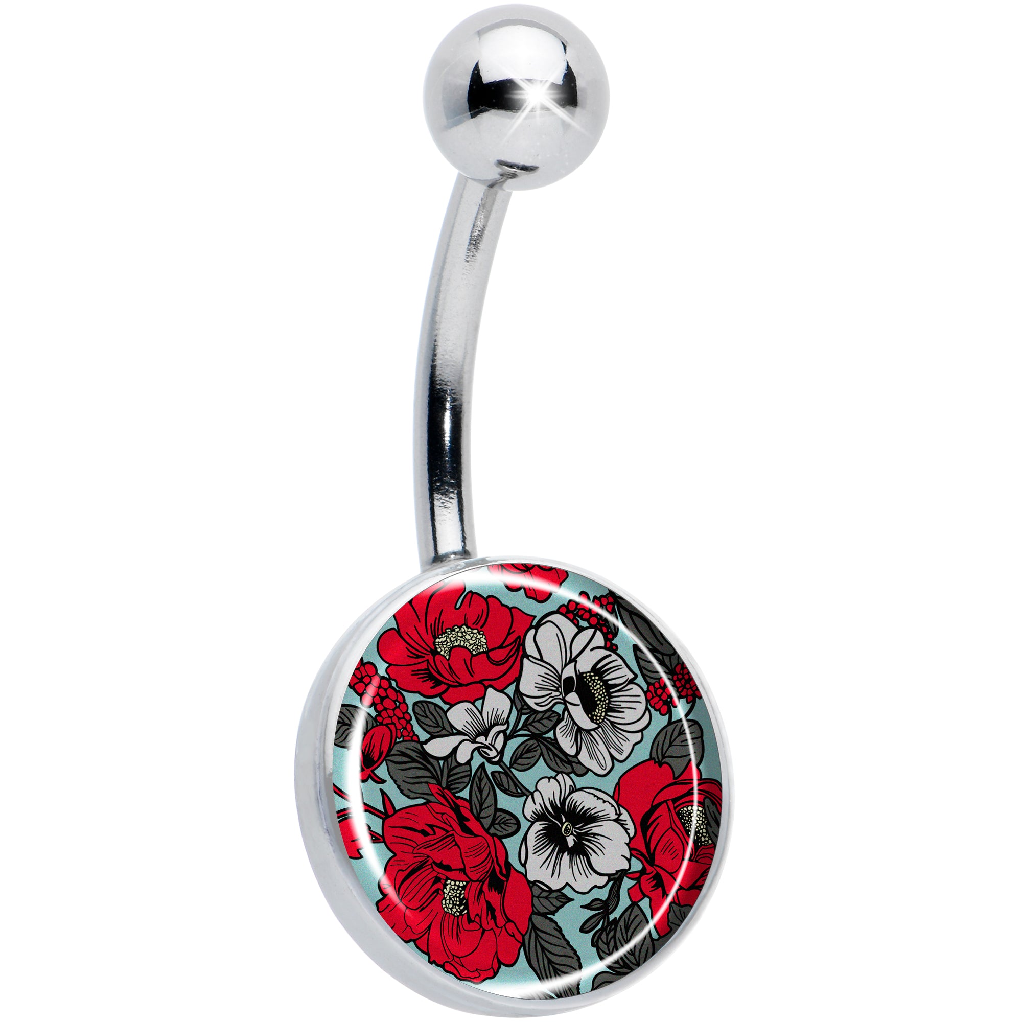 Blossom Creation Vibrant Bloom of Flowers Belly Ring