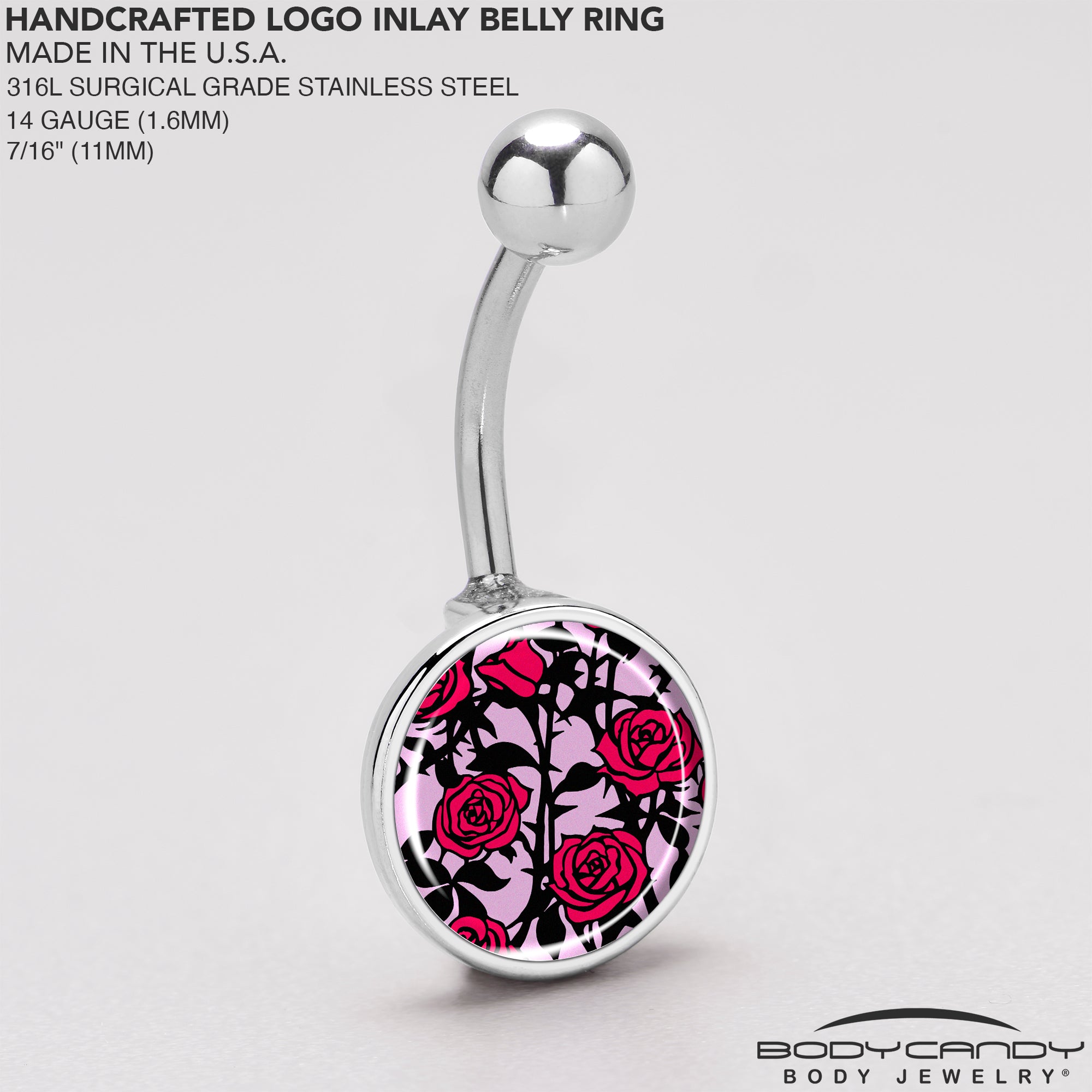 Blossom Creation Floral Love of Roses Belly Ring