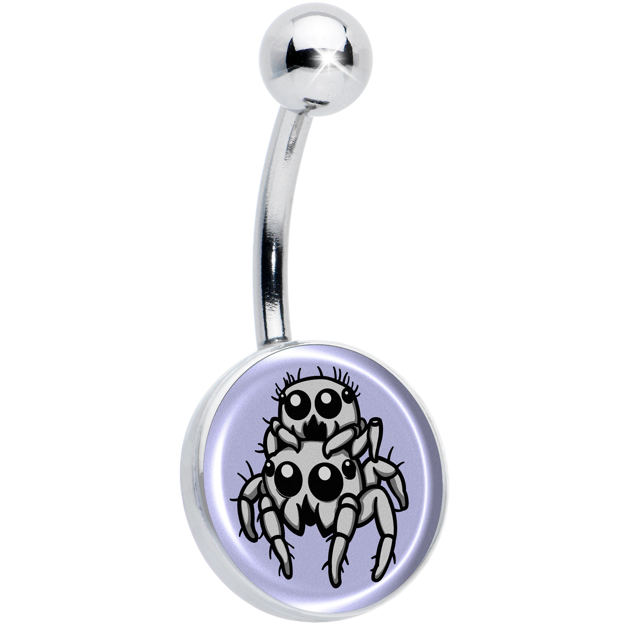 Leaping Leapfrog Spiders Belly Ring