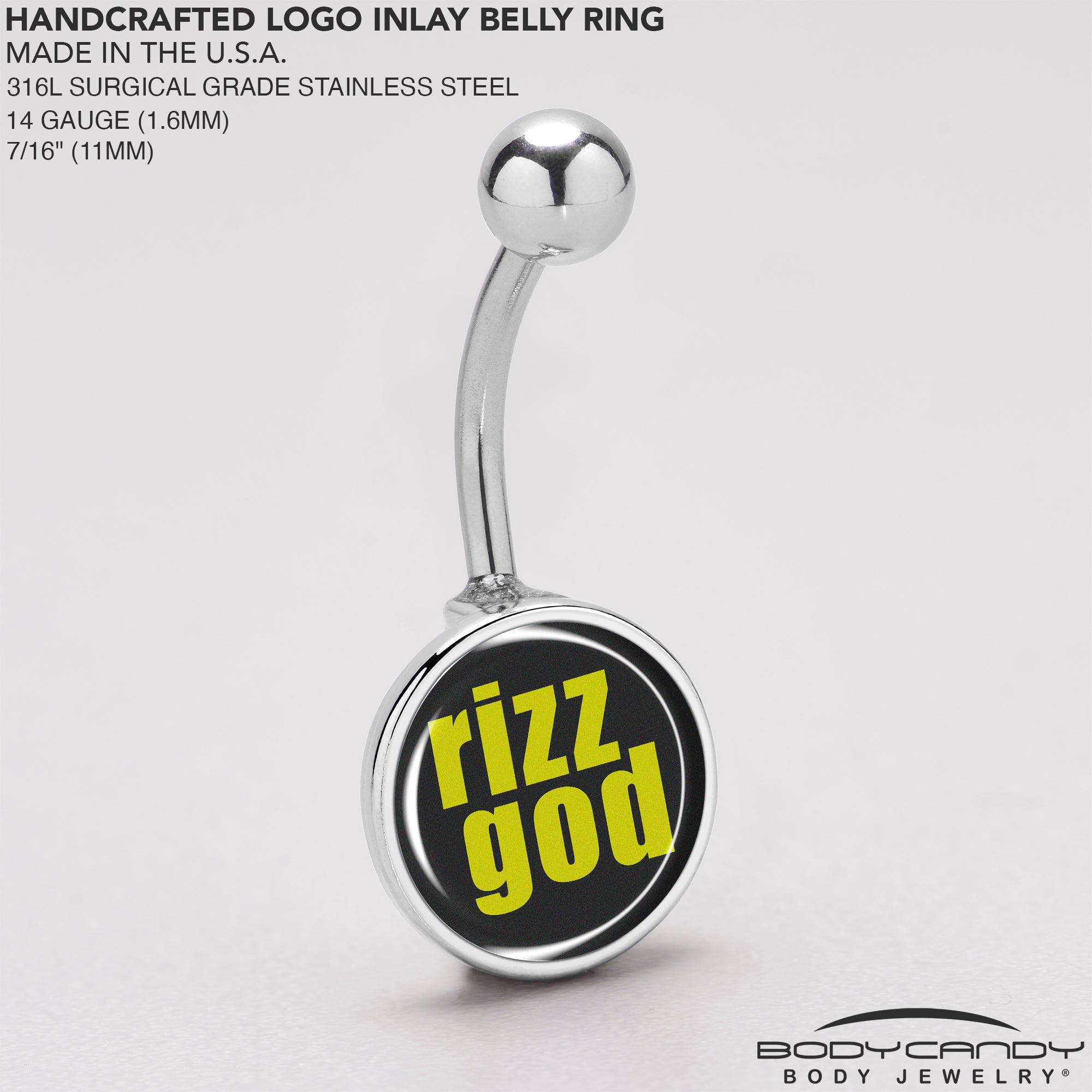 RIZZ GOD Belly Ring