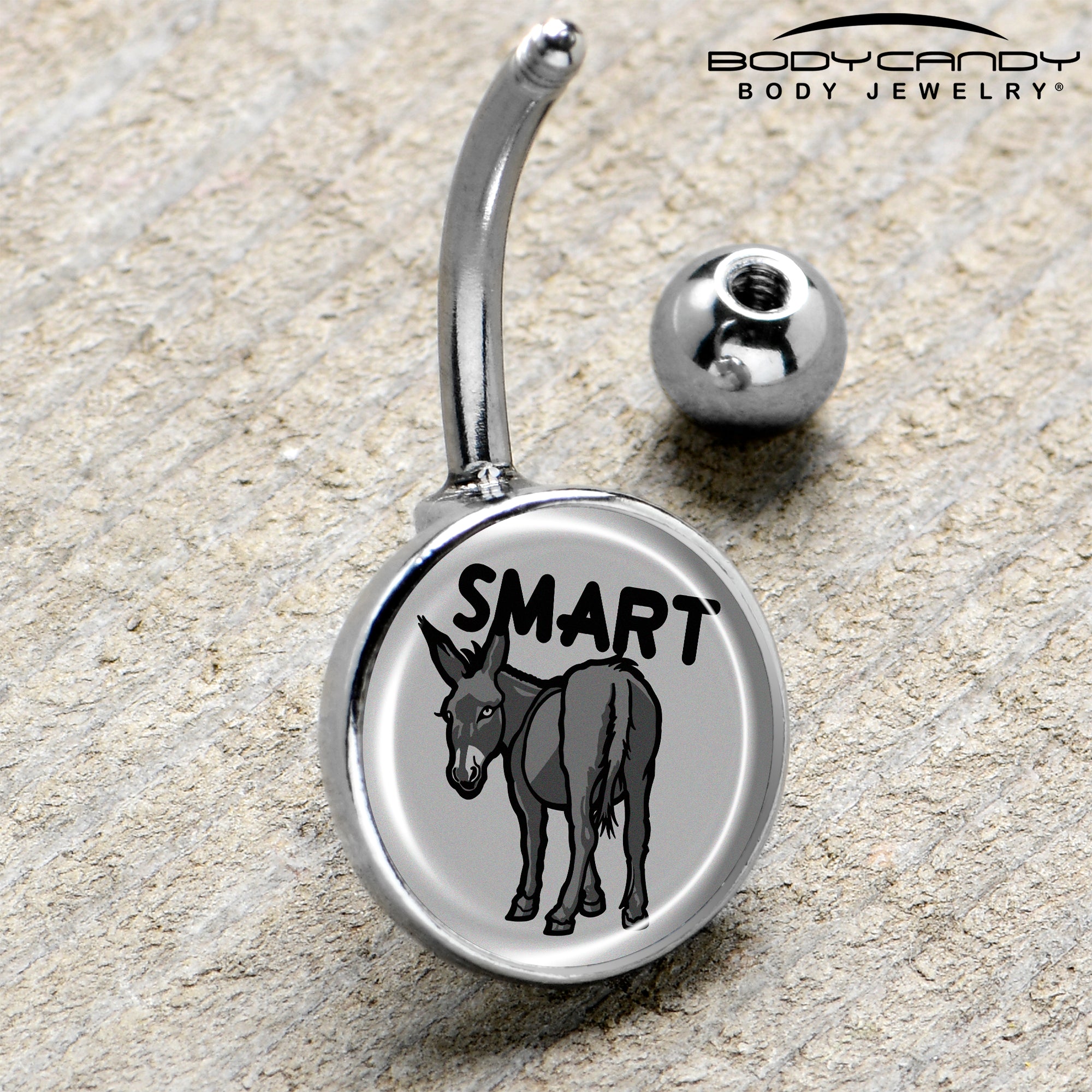 Donkey Smart Ass Belly Ring