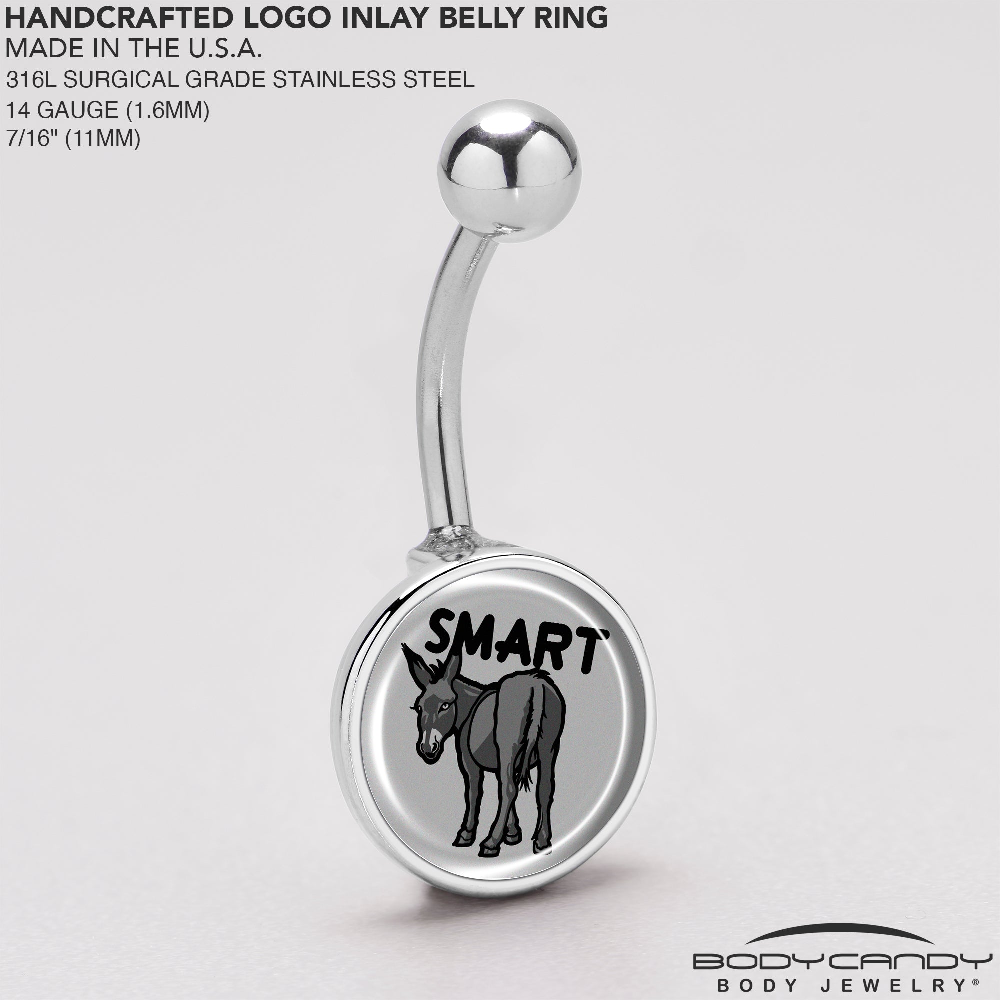 Donkey Smart Ass Belly Ring