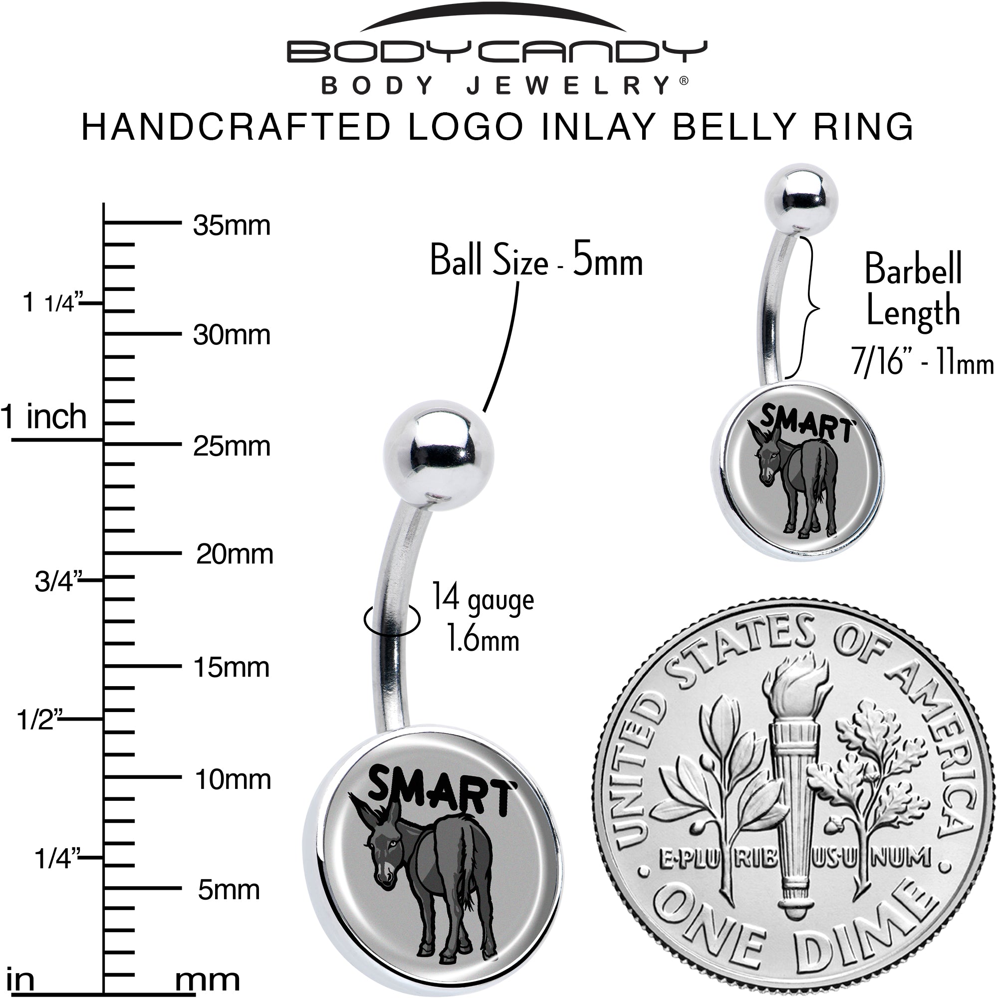 Donkey Smart Ass Belly Ring