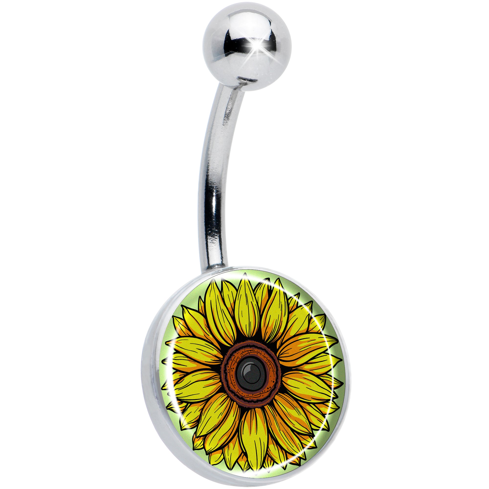 Blossom Creation Yellow Sunflower Belly Ring
