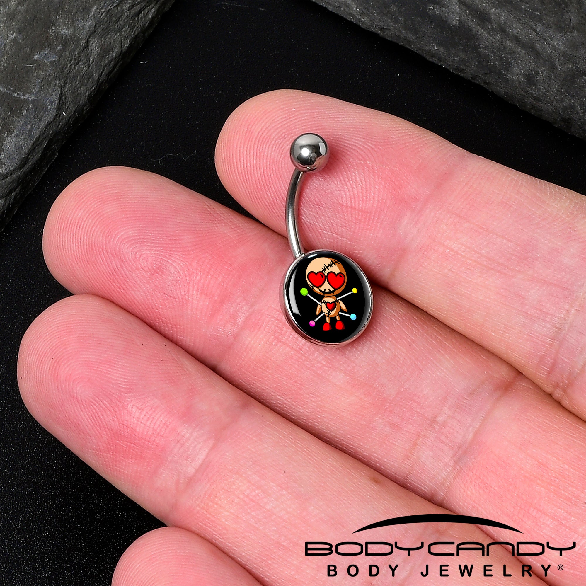 Heart Shaped Voodoo Doll Belly Ring for Valentine