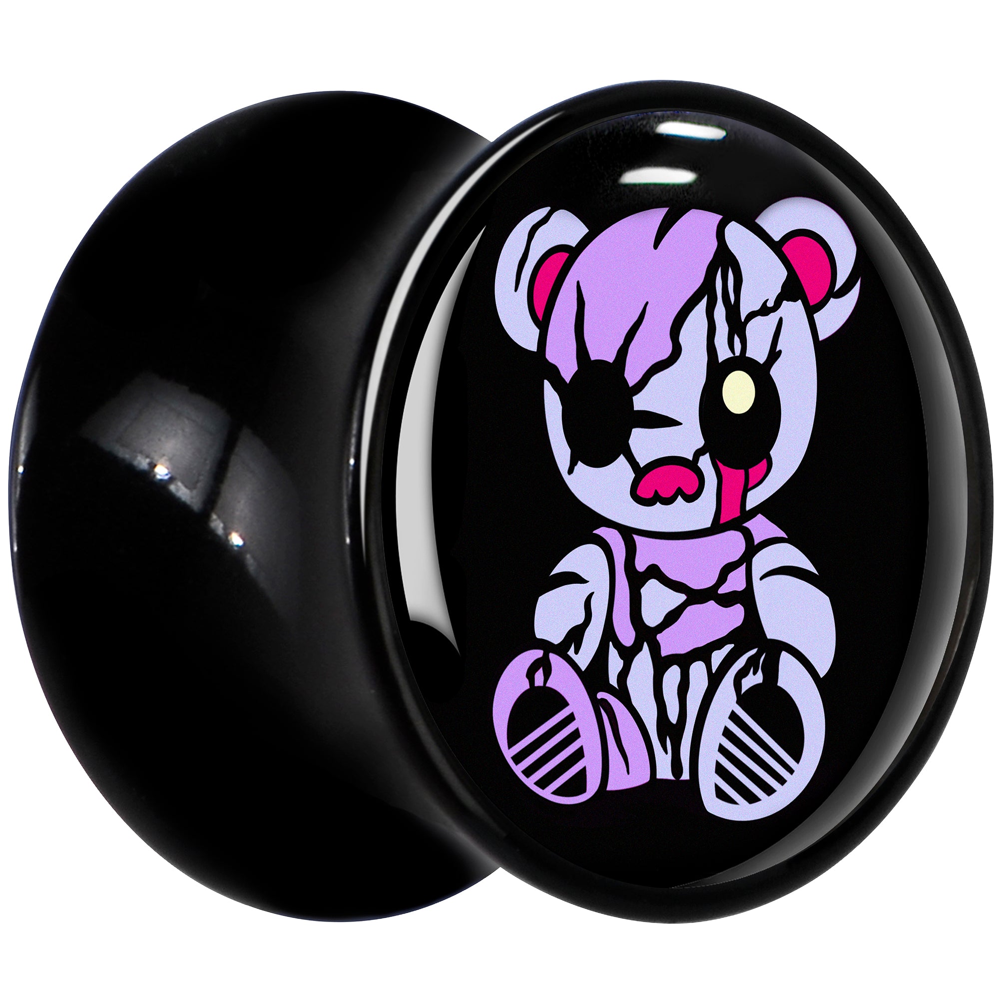 Attitude Teddy Bear Black Acrylic Saddle Plug Set