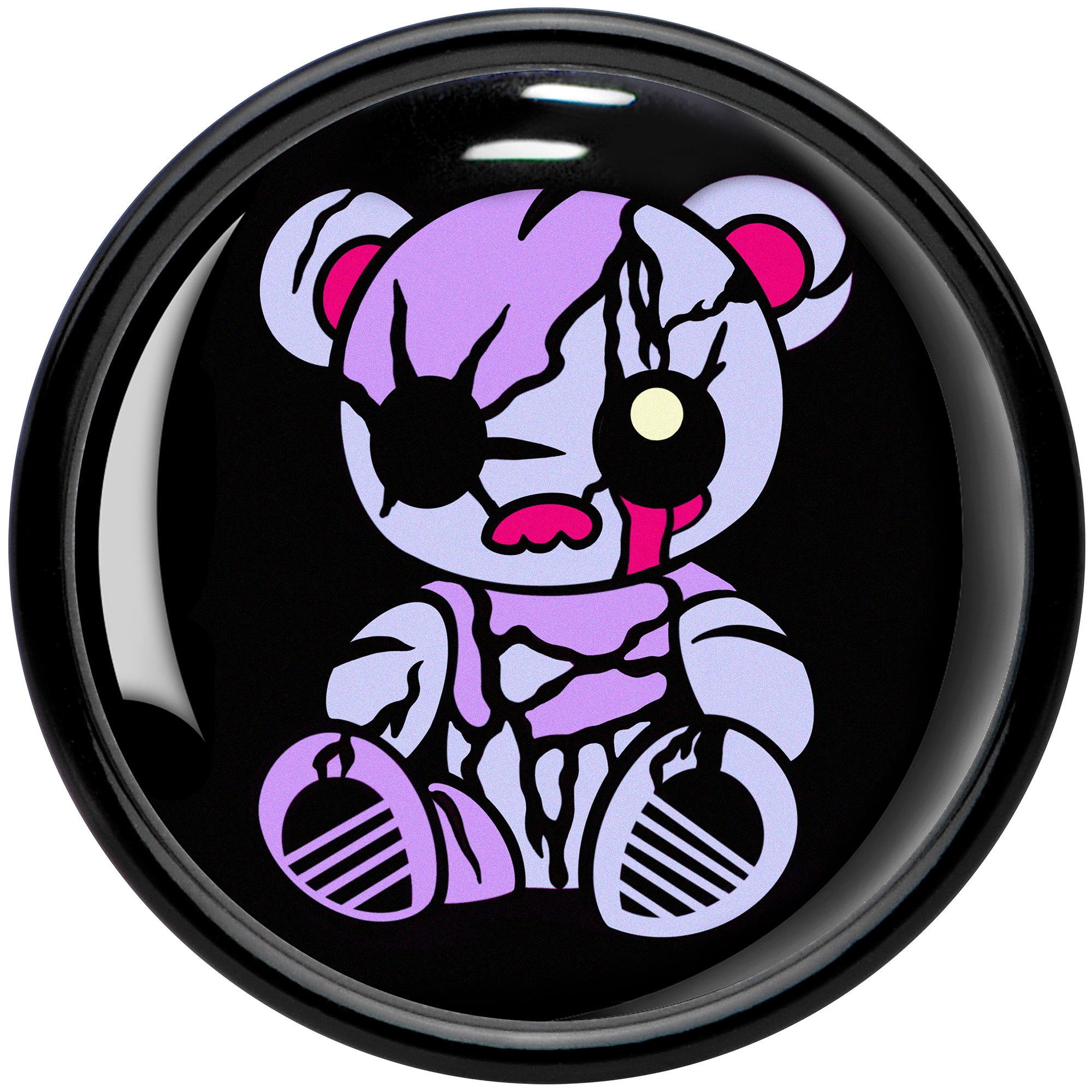 Attitude Teddy Bear Black Acrylic Saddle Plug Set