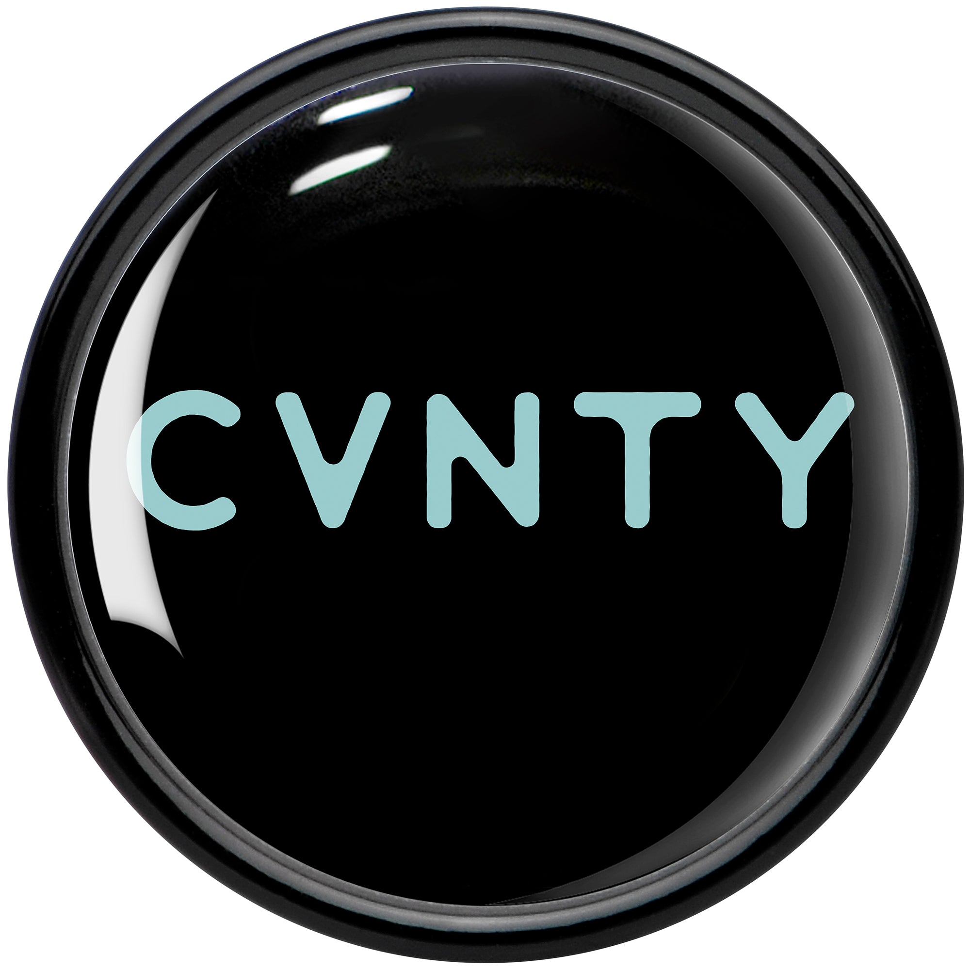 0 Gauge Phrase Logo CVNTY Black Acrylic Saddle Plug Set