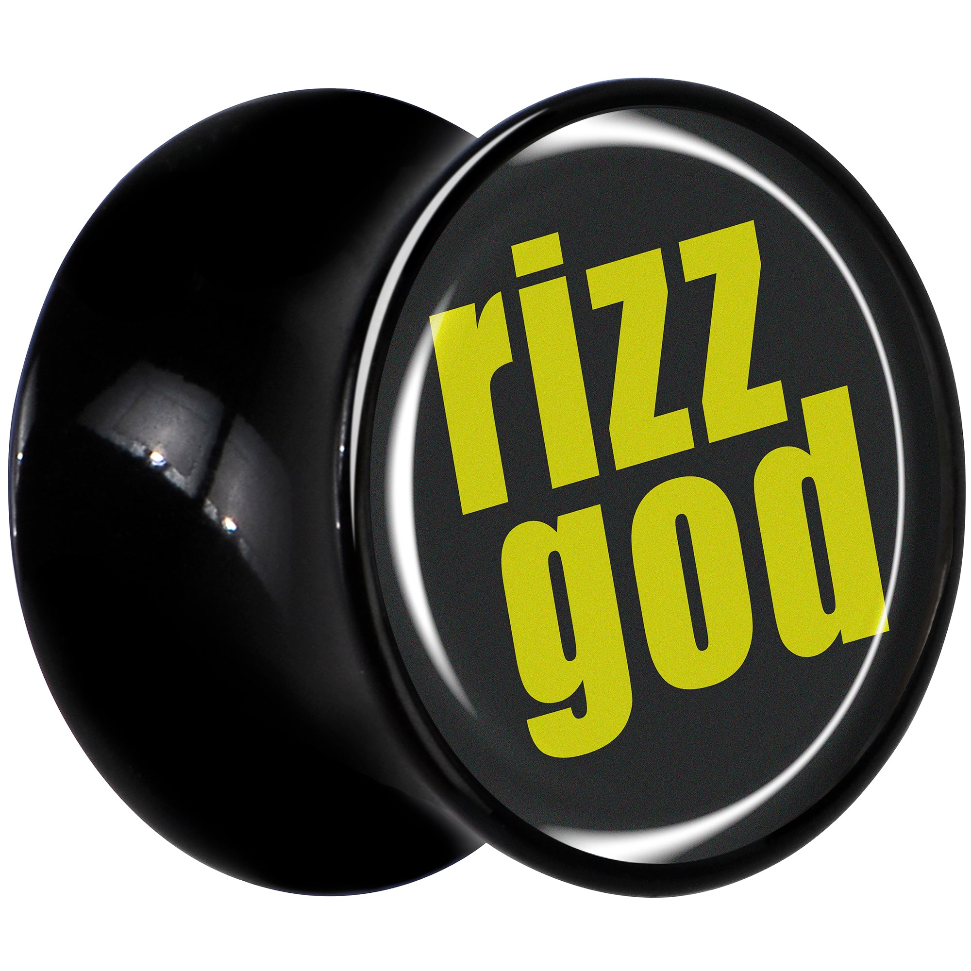 RIZZ GOD Black Acrylic Saddle Plug Set