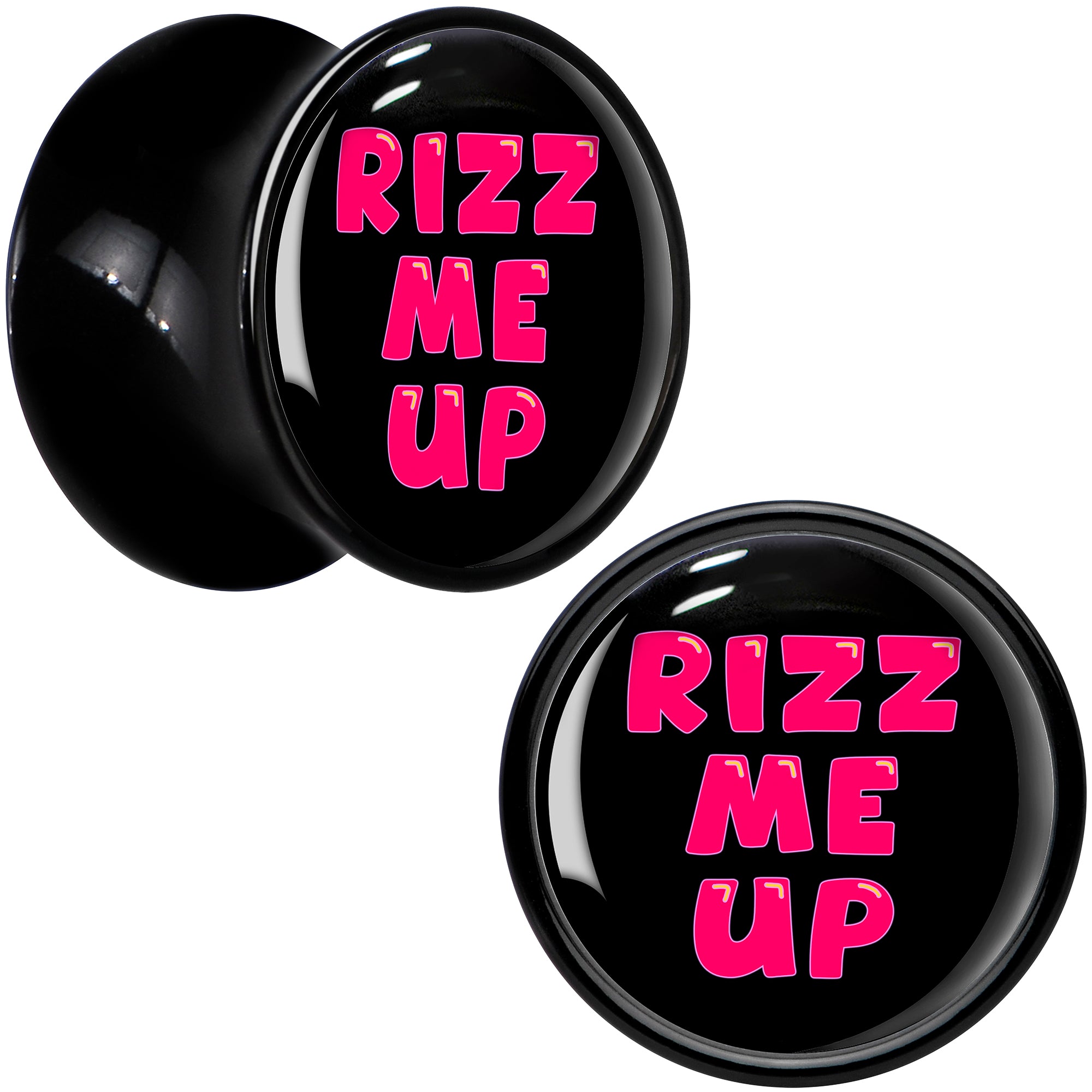 RIZZ ME UP Black Acrylic Saddle Plug Set