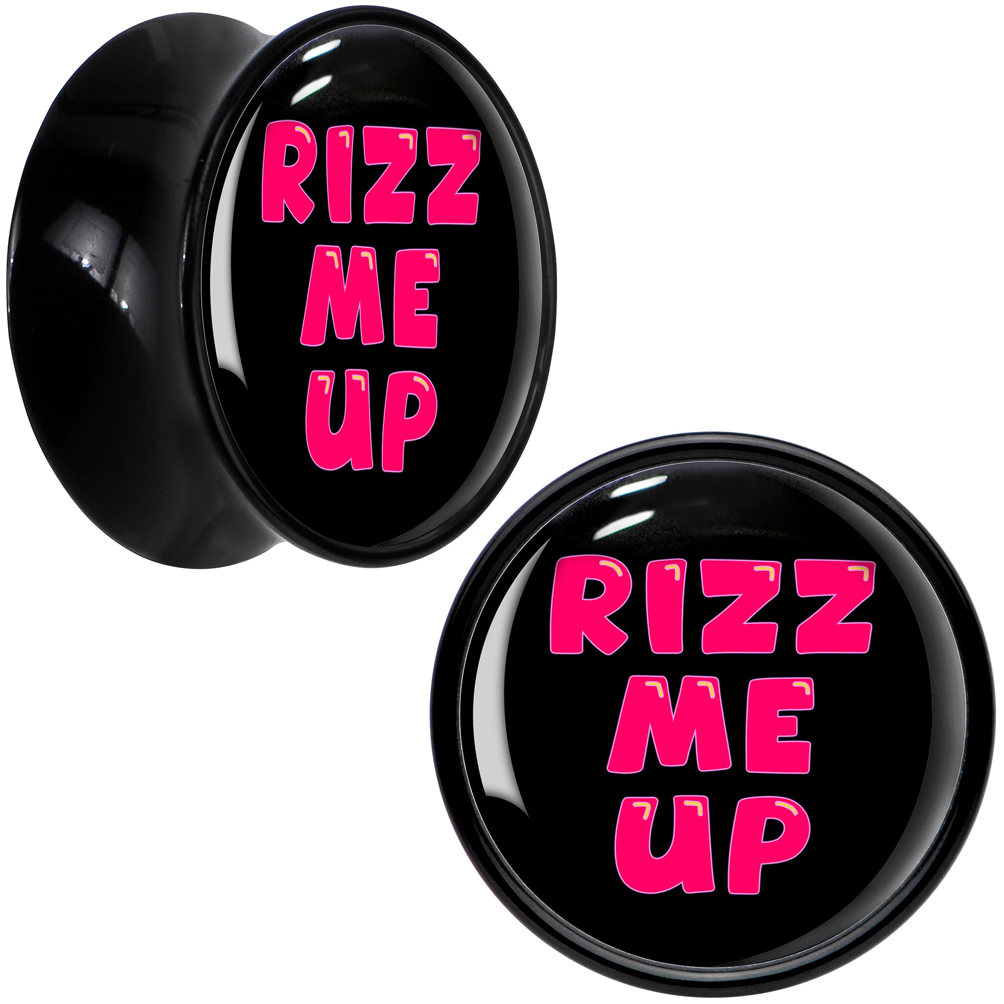 RIZZ ME UP Black Acrylic Saddle Plug Set