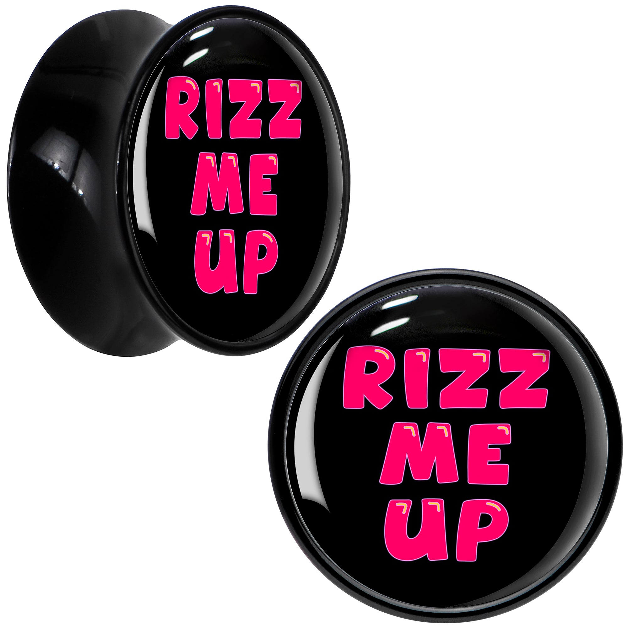 RIZZ ME UP Black Acrylic Saddle Plug Set