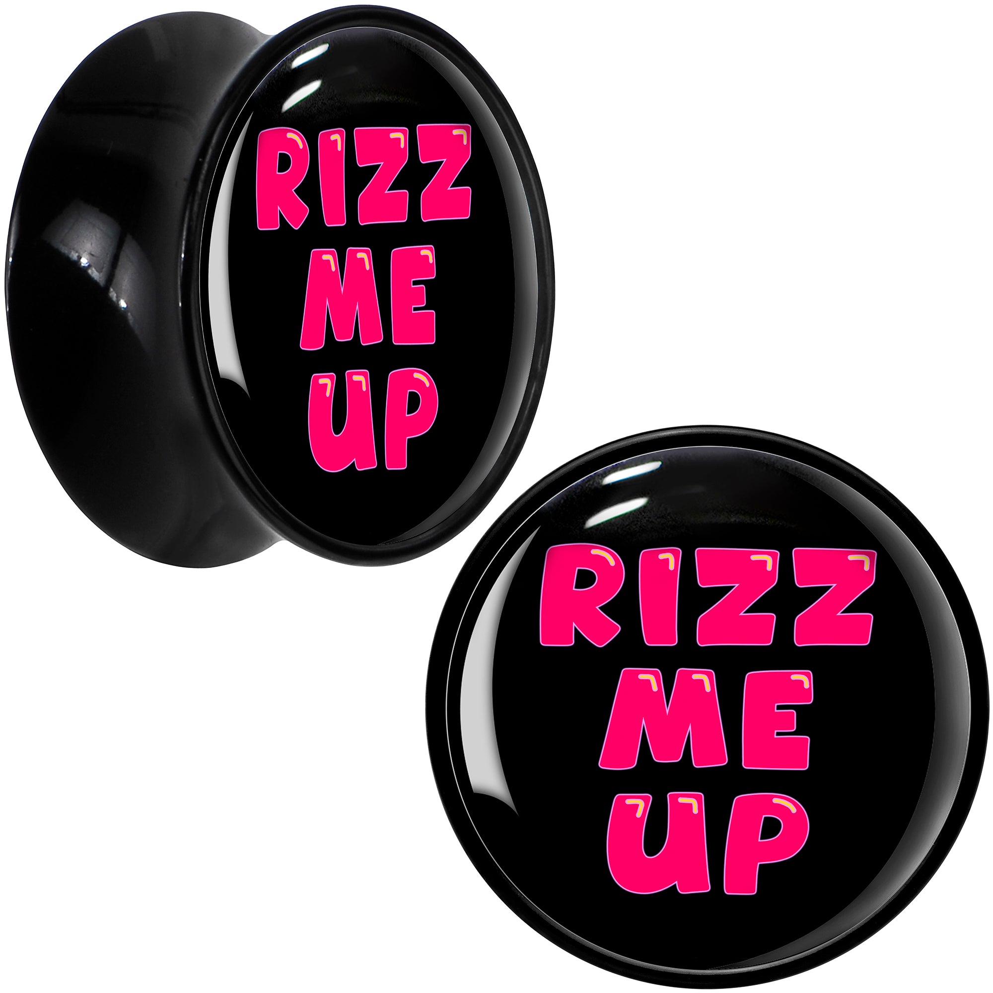 RIZZ ME UP Black Acrylic Saddle Plug Set