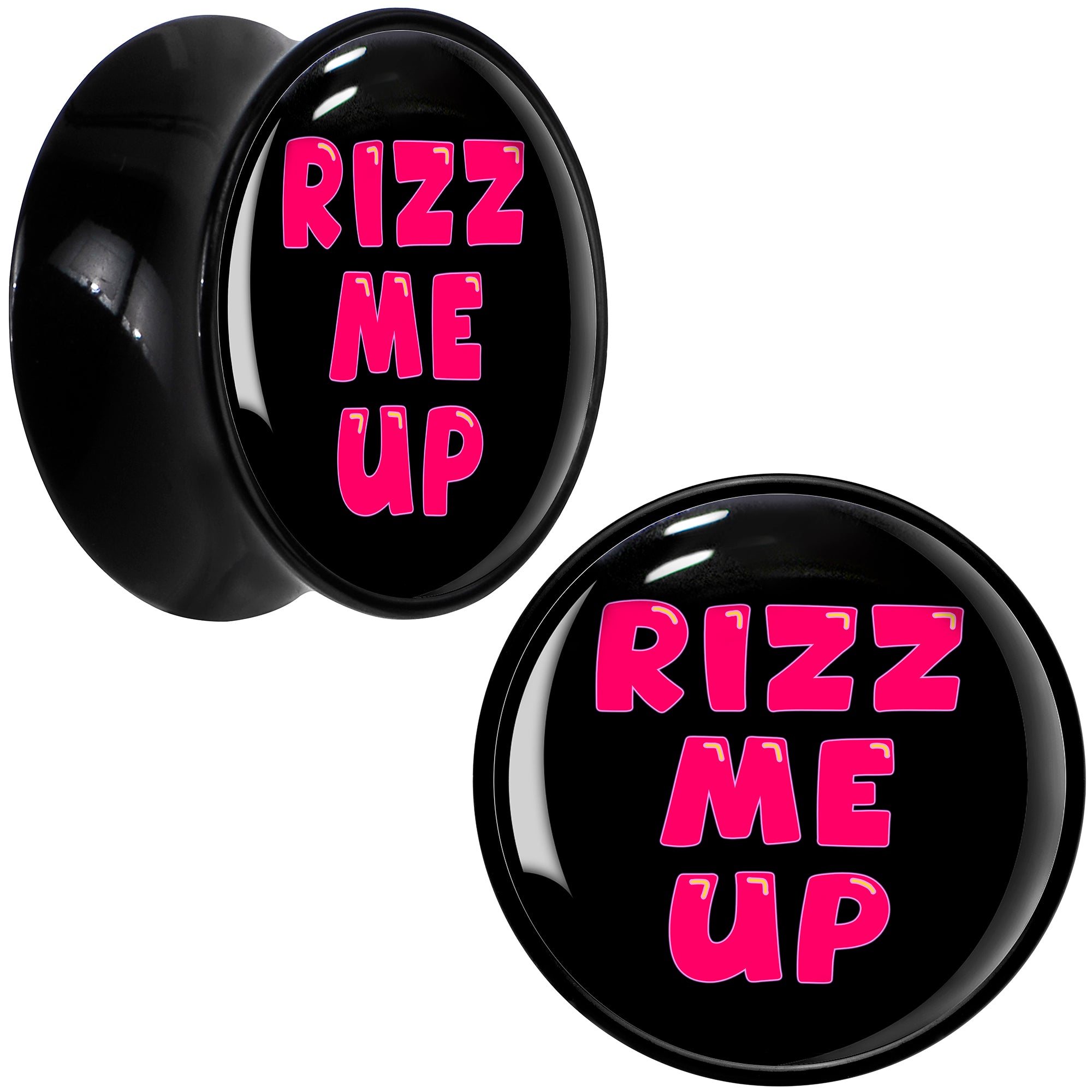 RIZZ ME UP Black Acrylic Saddle Plug Set