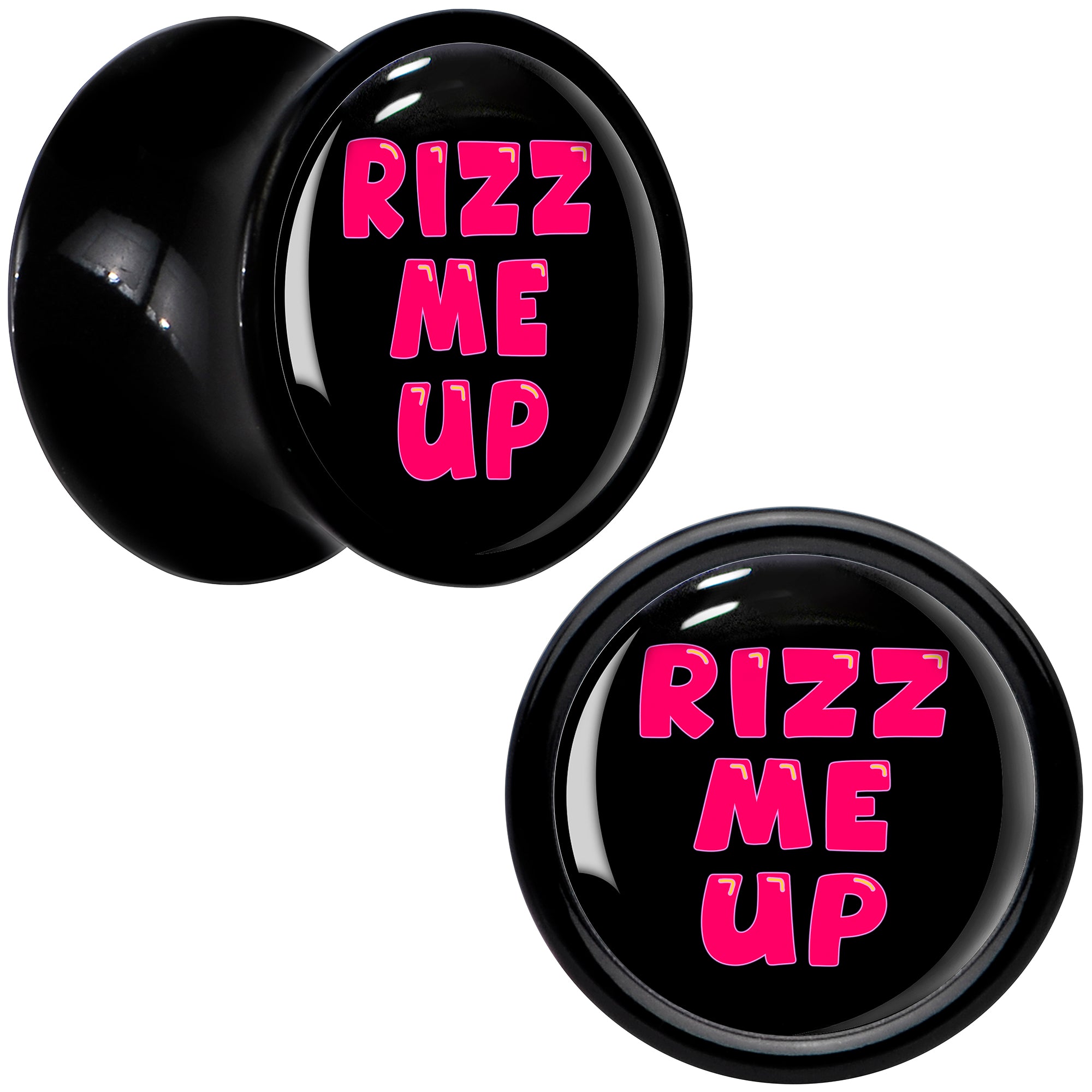 RIZZ ME UP Black Acrylic Saddle Plug Set