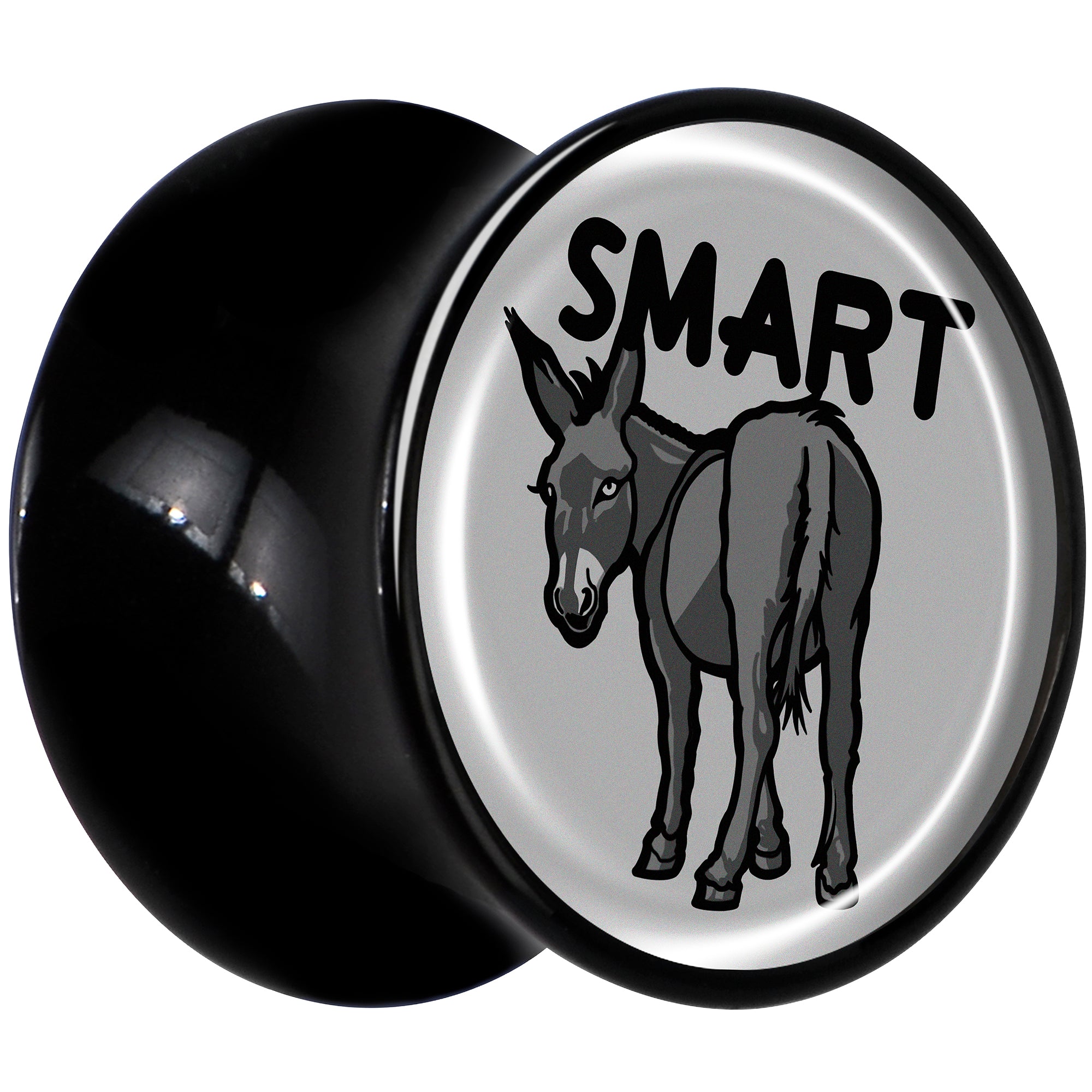 Donkey Smart Ass Black Acrylic Saddle Plug Set