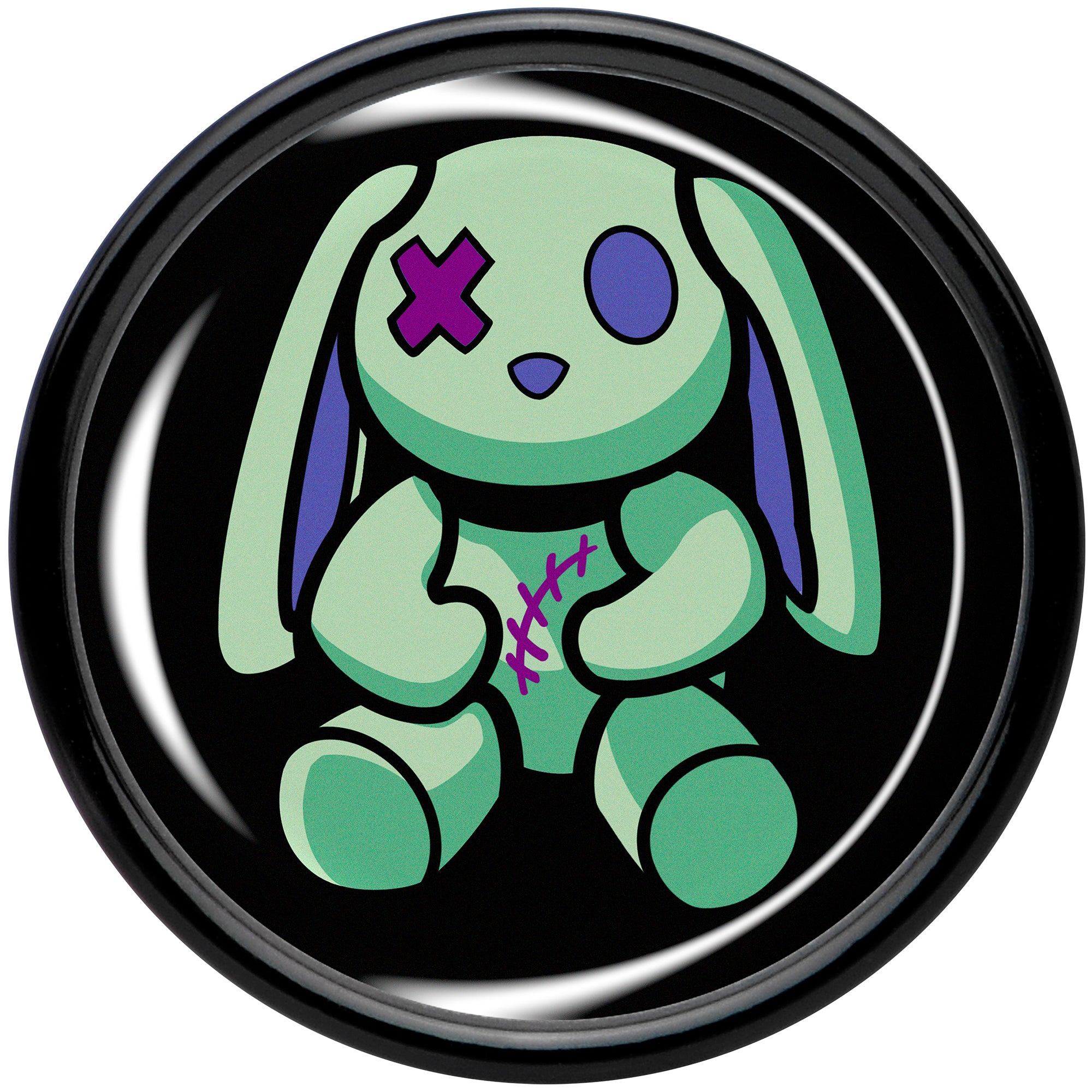 Zombie Bunny Black Acrylic Saddle Plug Set