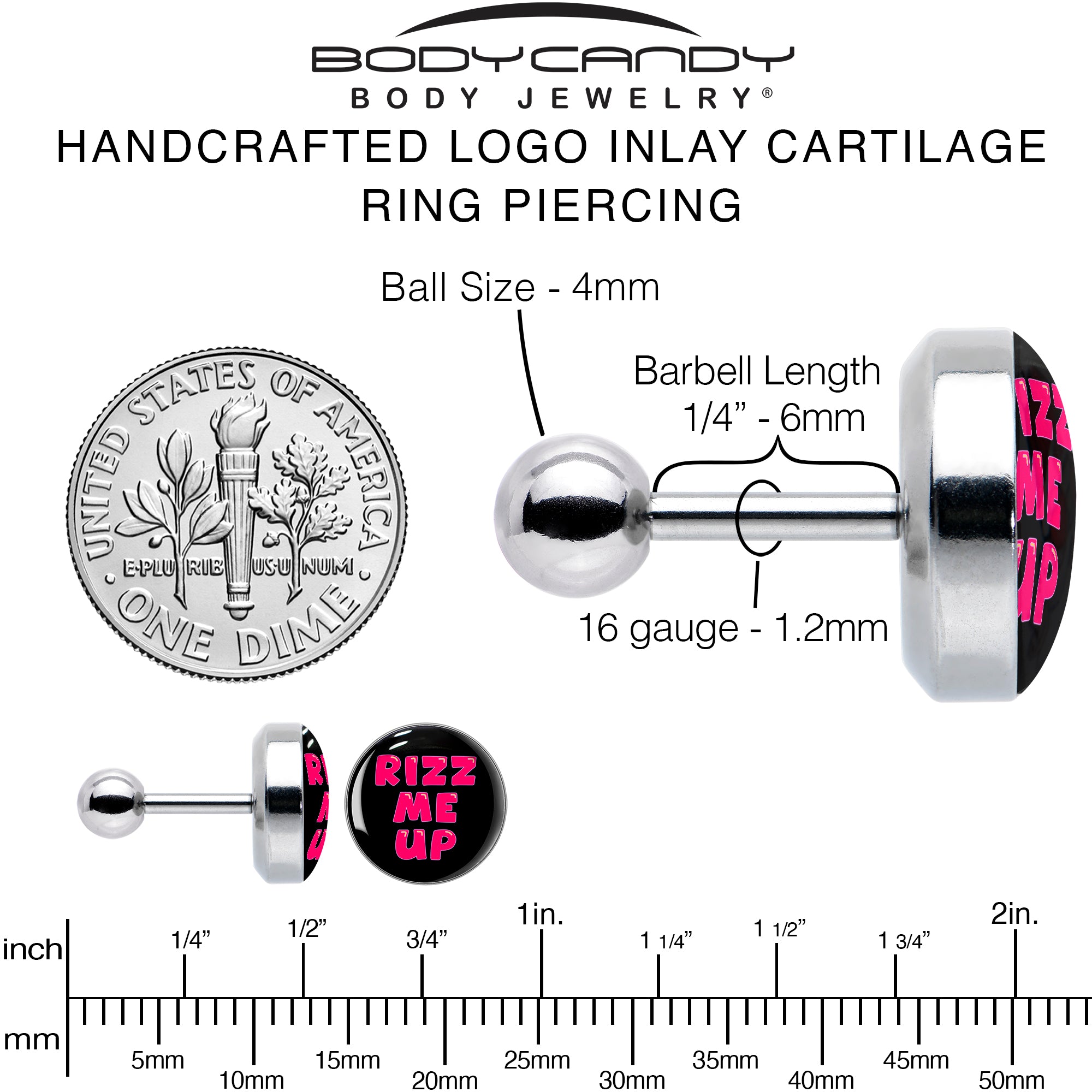 RIZZ ME UP Tragus Cartilage Earring