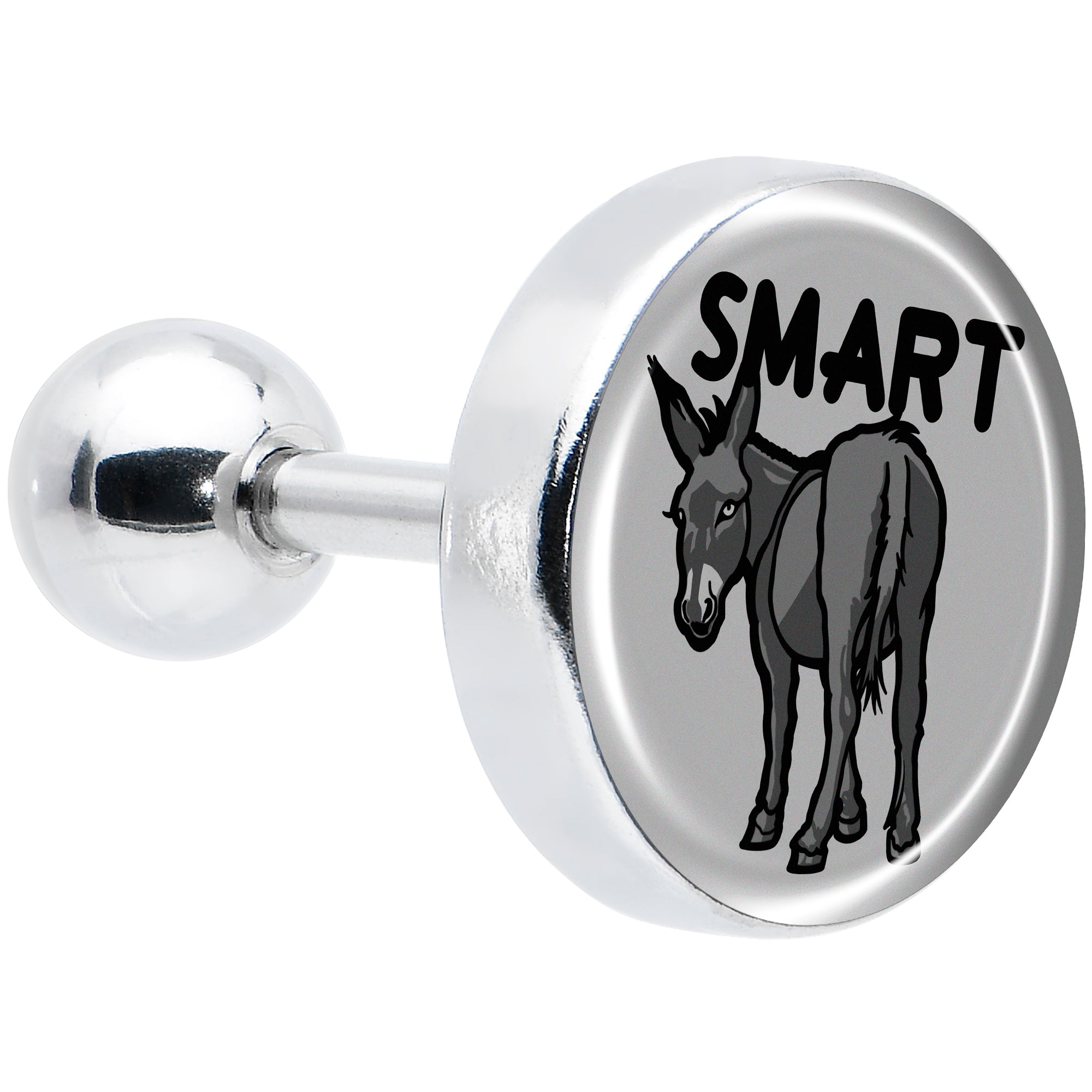 16 Gauge 1/4 Donkey Smart Ass Tragus Cartilage Earring