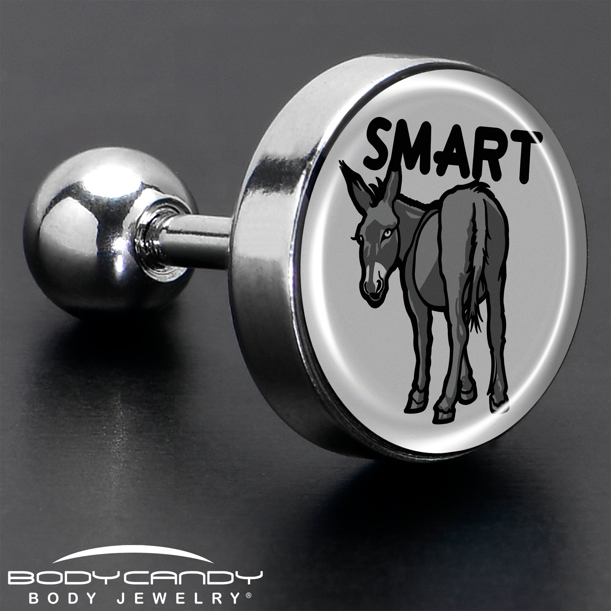 16 Gauge 1/4 Donkey Smart Ass Tragus Cartilage Earring