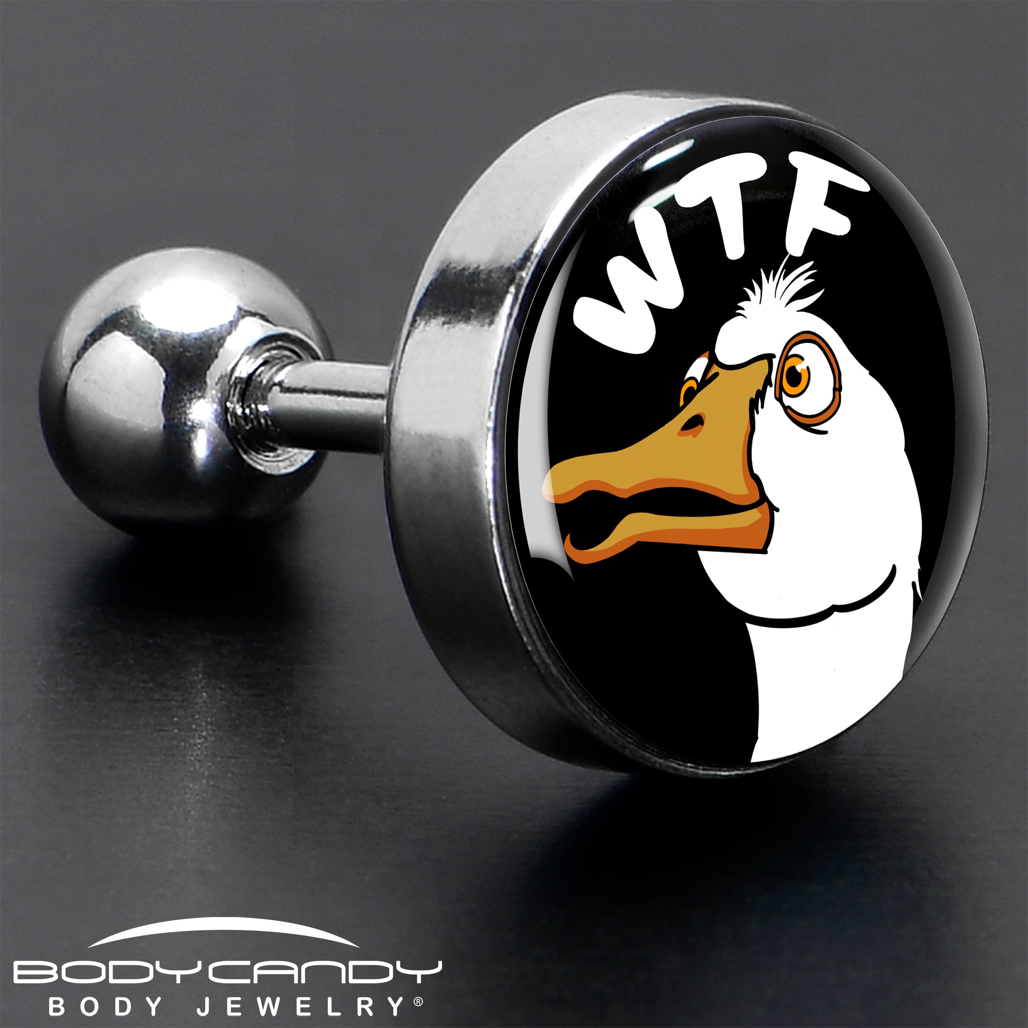 16 Gauge 1/4 Inch WTF Duck Earring ? Perfect for Tragus Piercing