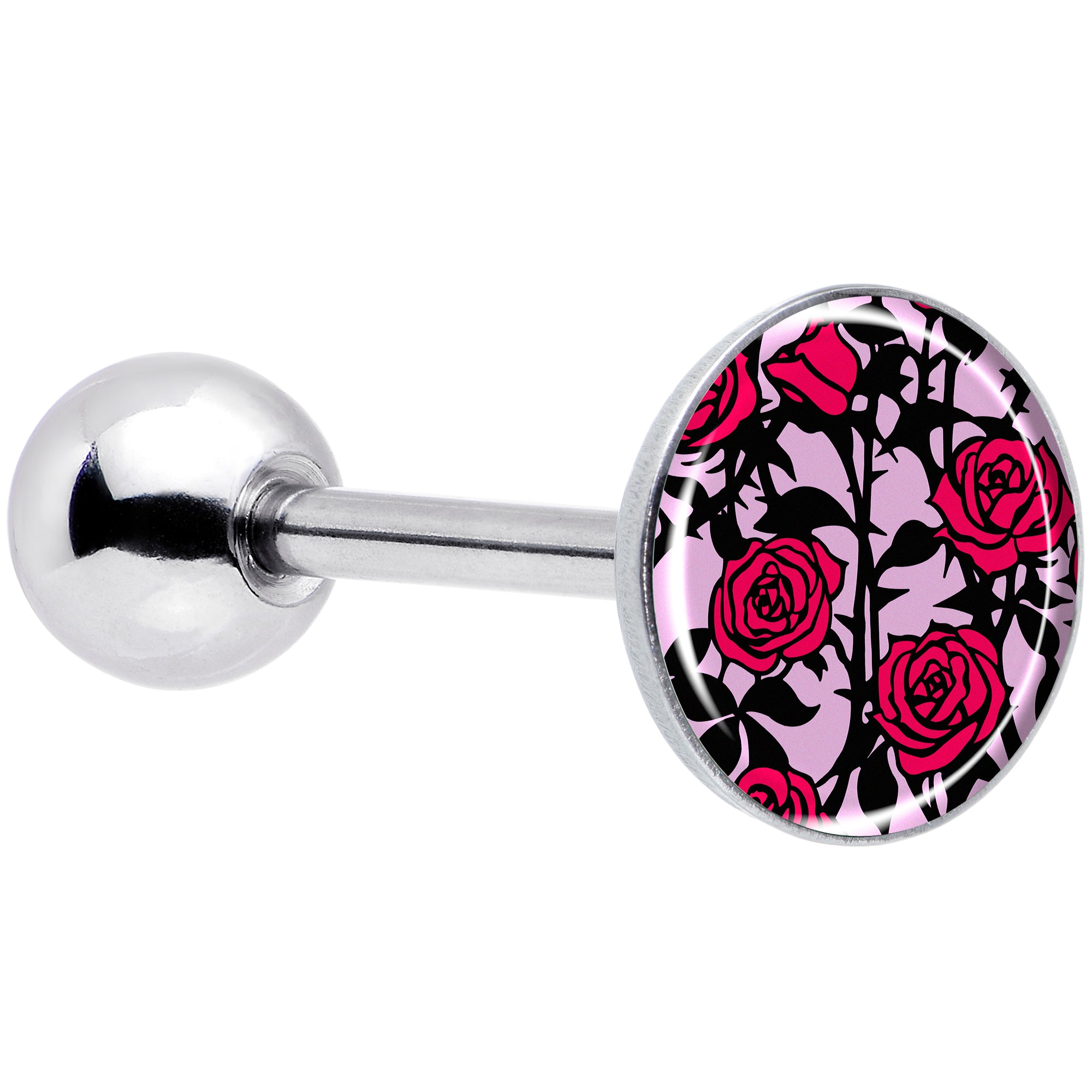 Blossom Creation Floral Love of Roses Barbell Tongue Ring