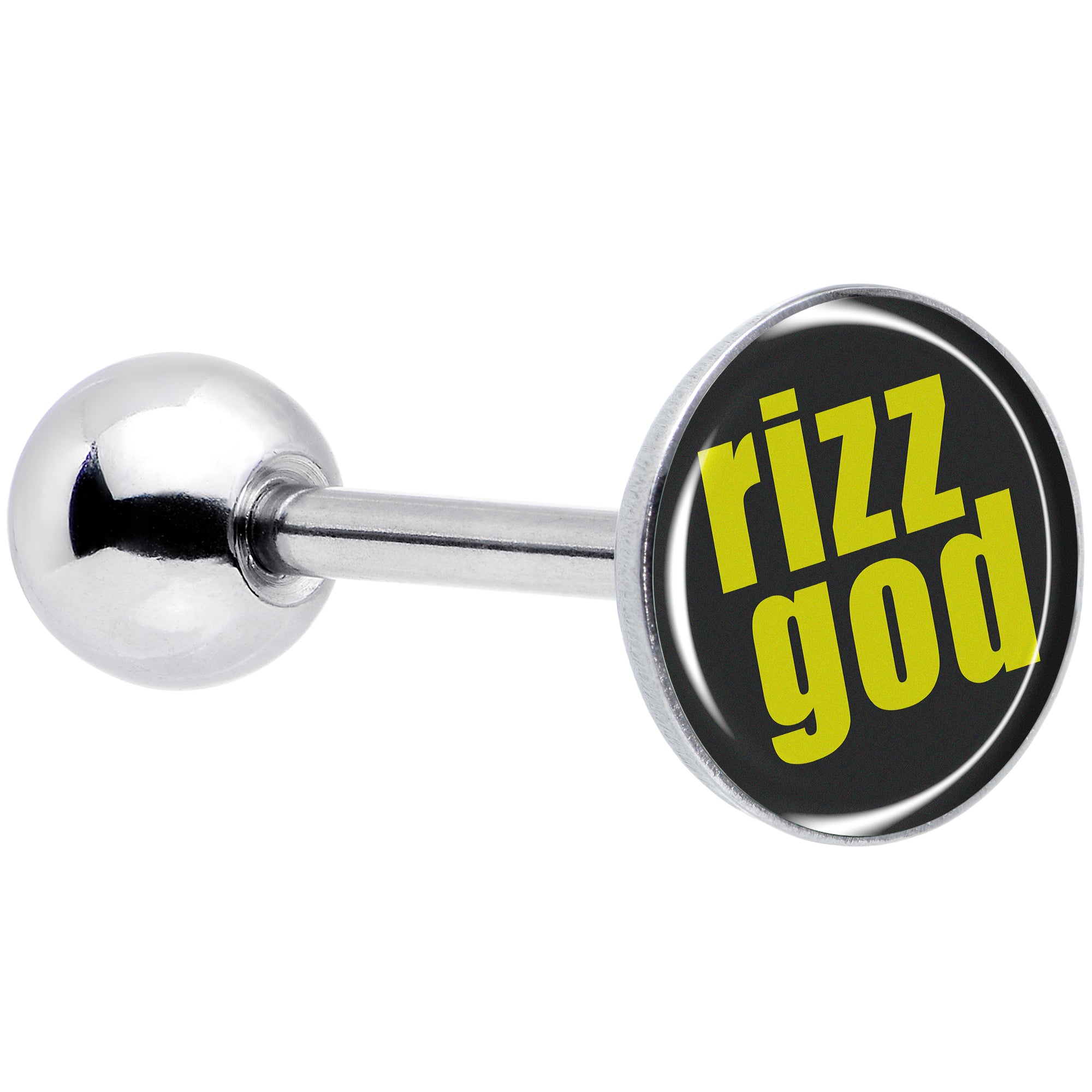 RIZZ GOD Barbell Tongue Ring