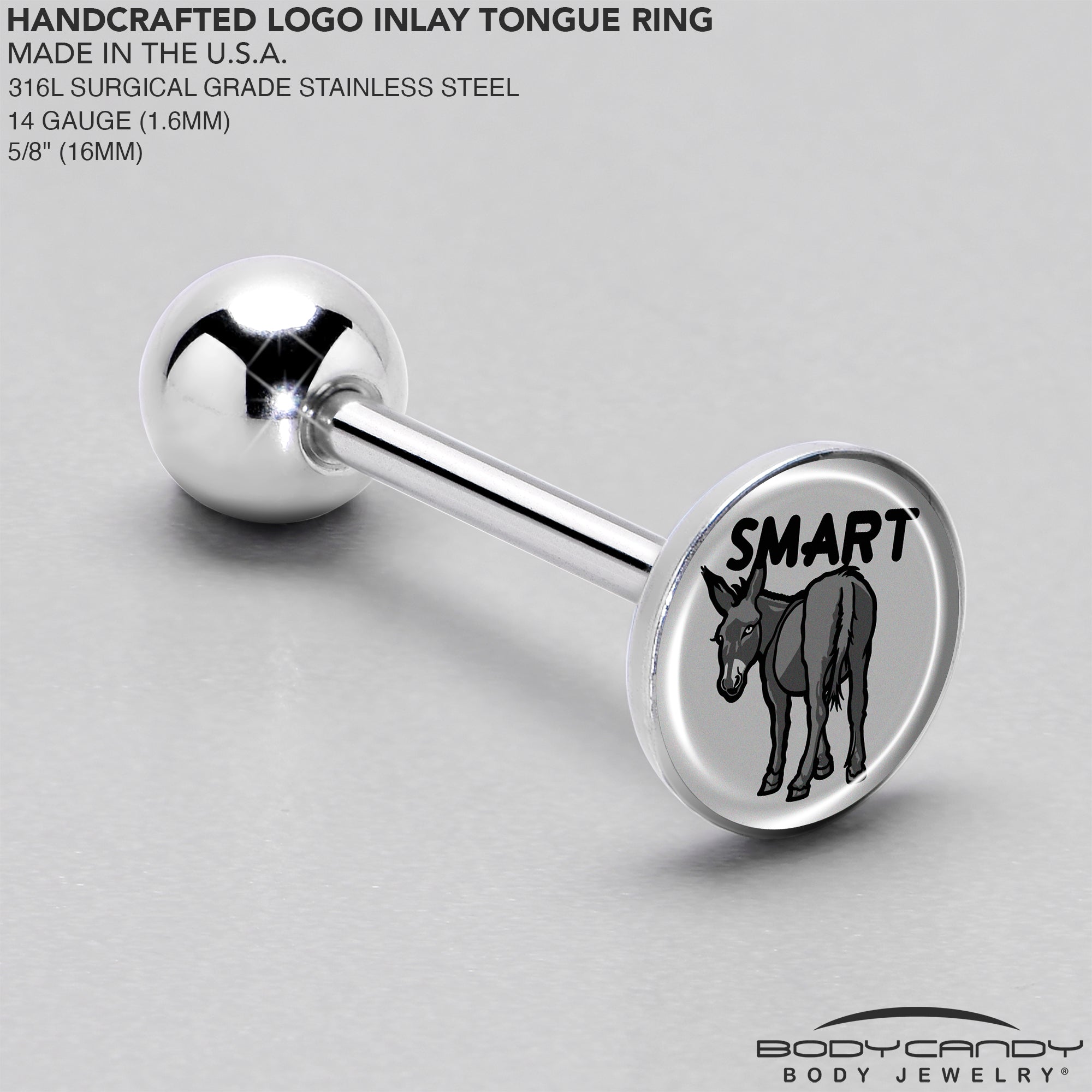 Donkey Smart Ass Barbell Tongue Ring