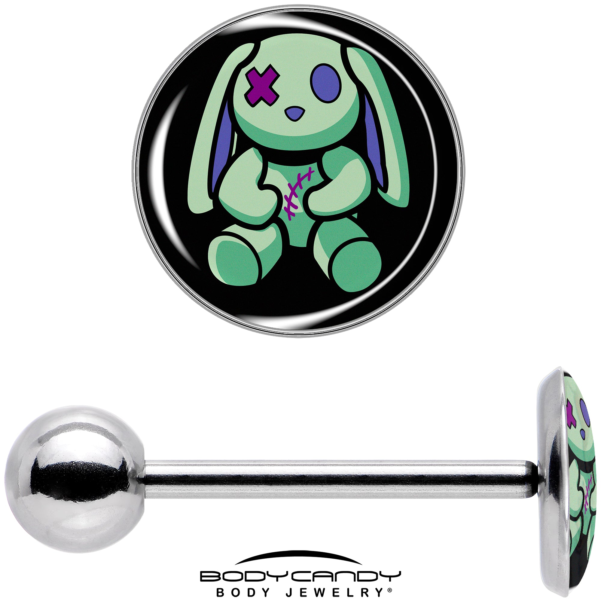 Zombie Bunny Barbell Tongue Ring