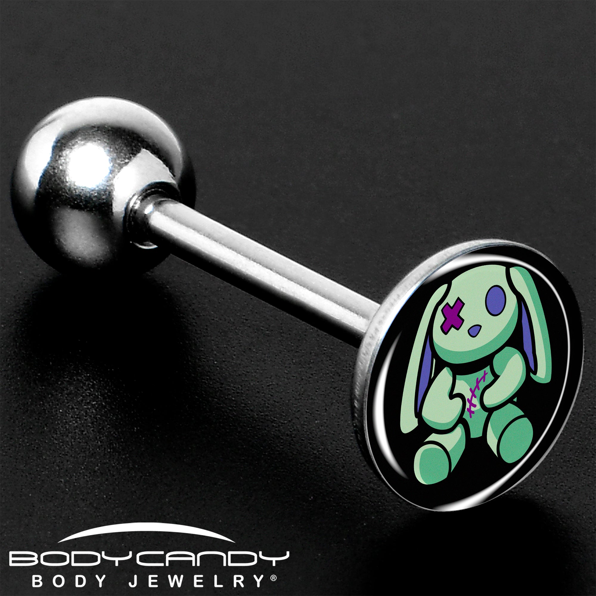 Zombie Bunny Barbell Tongue Ring