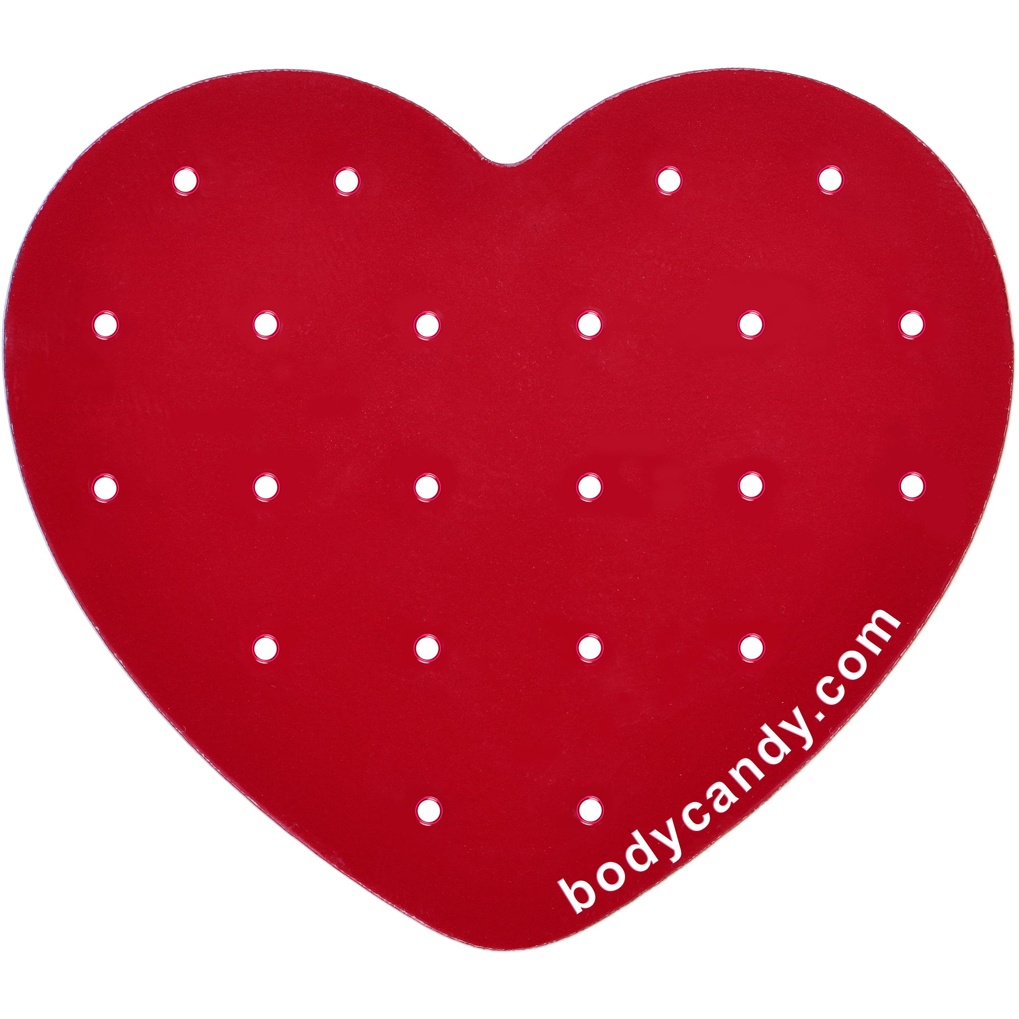 Heart-shaped travel palette holder for flat back earrings