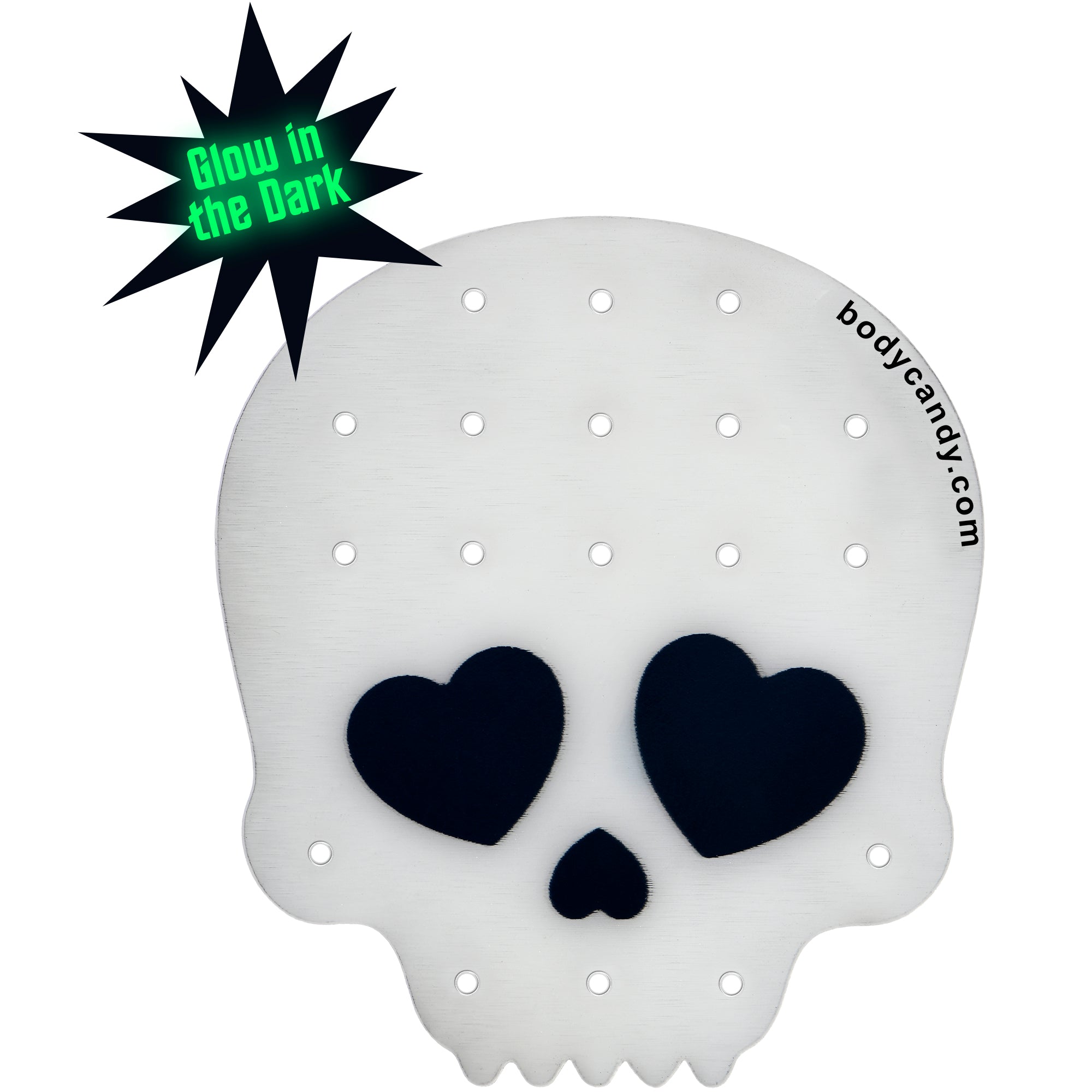 Skull head-shaped travel palette holder for flat back earrings