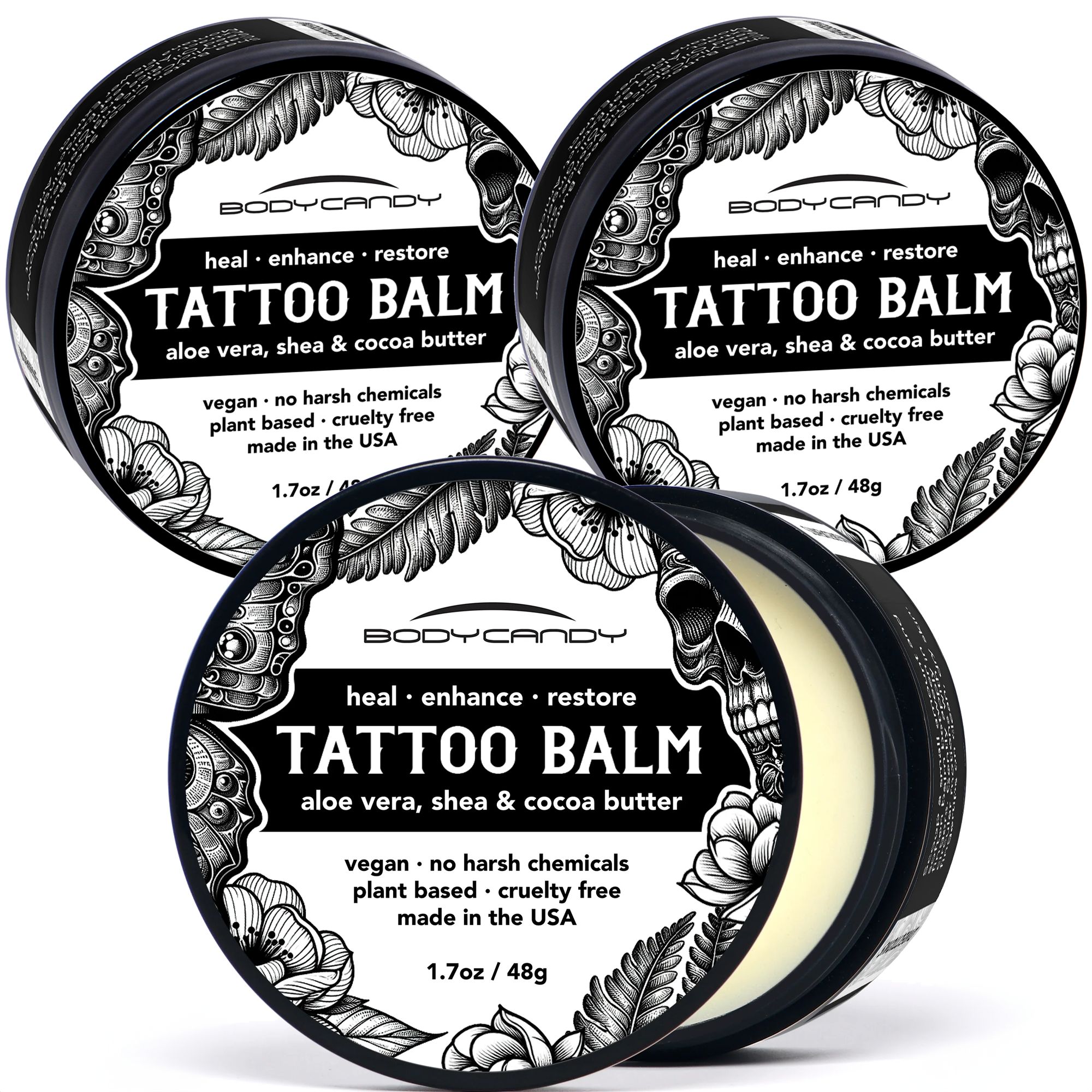 3-Pack Body Candy Tattoo Aftercare Tattoo Balm