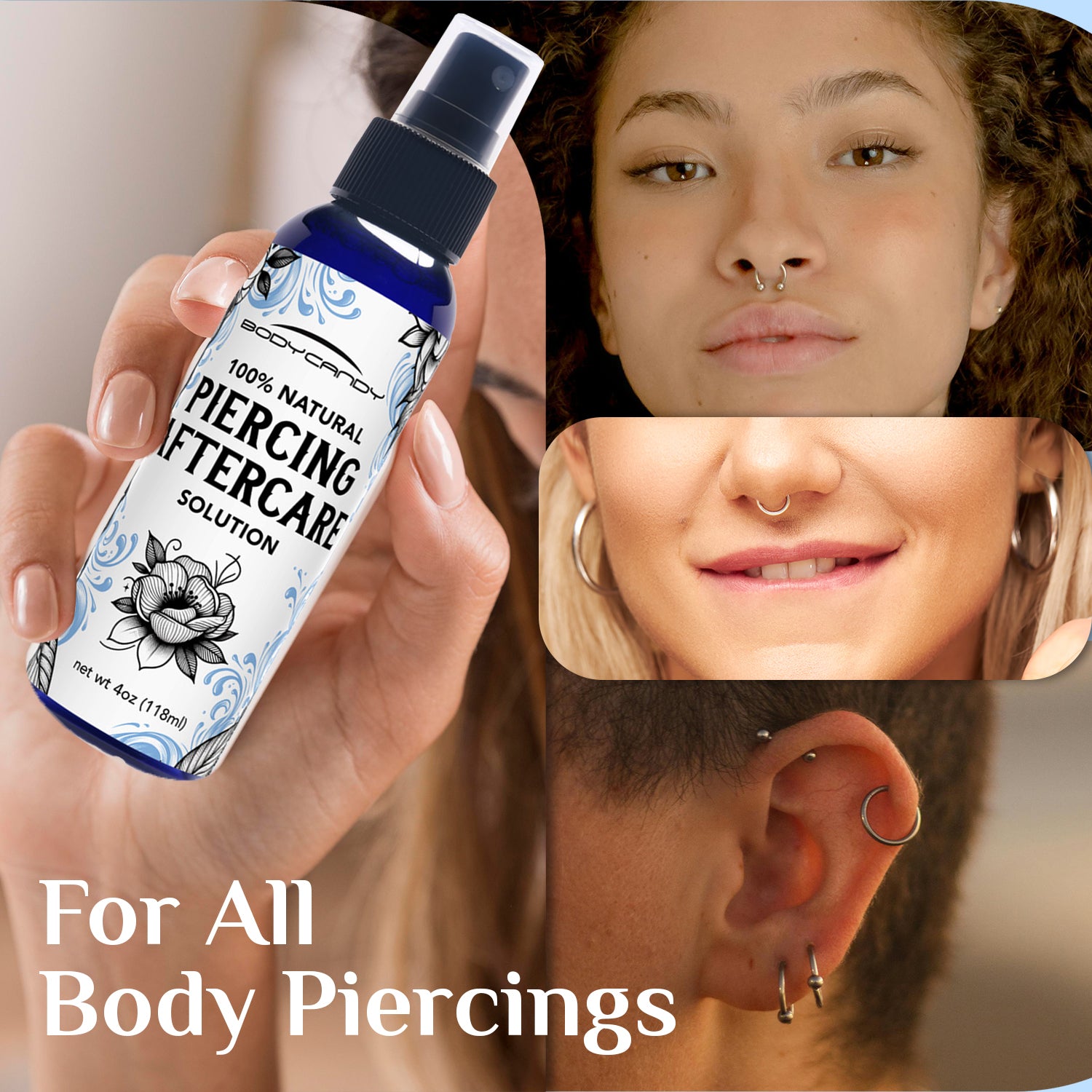 Body Candy 100% Natural Body Piercing Aftercare Solution