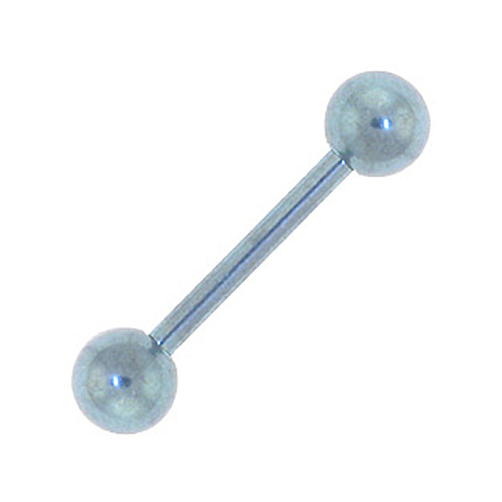 Solid Titanium Light Blue Barbell 3/8-4mm